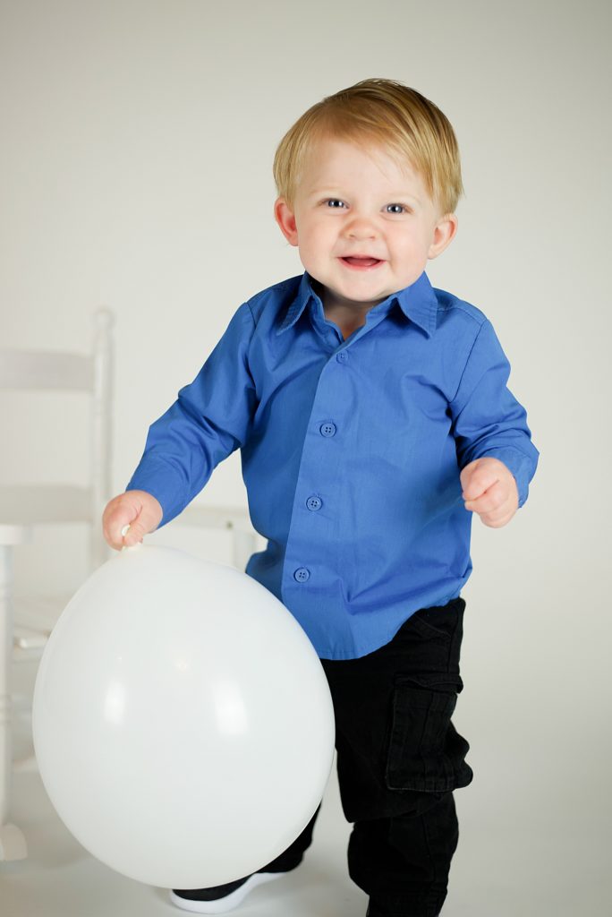 Texas first birthday portraits in home studio