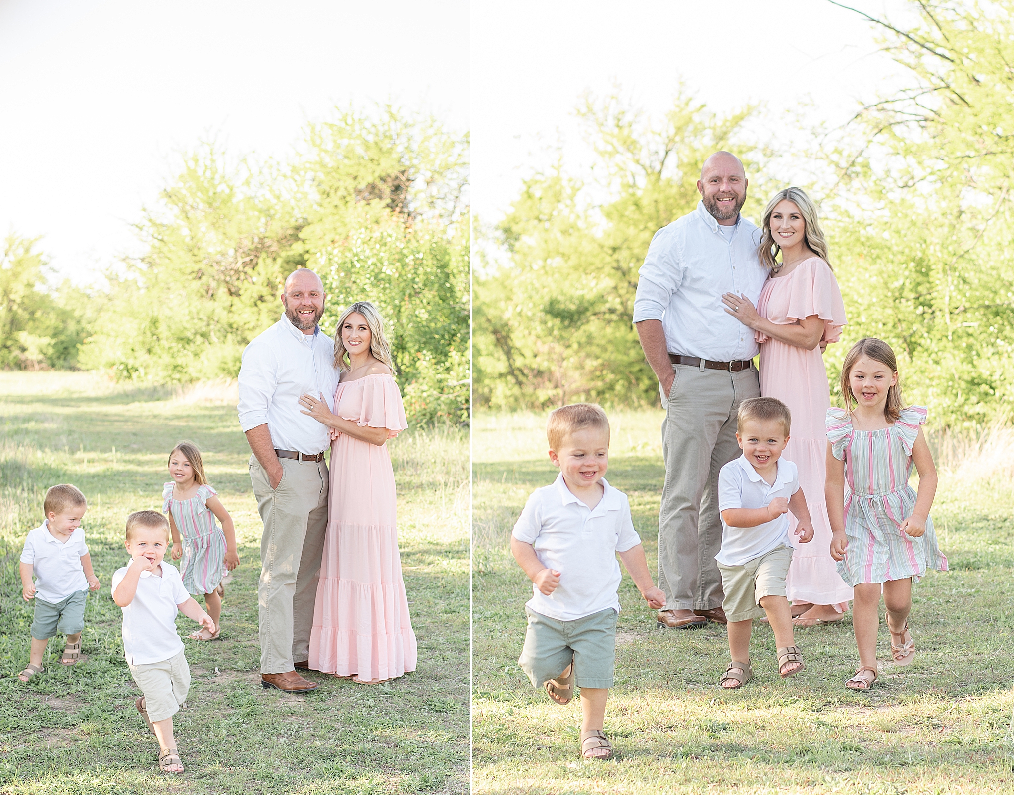 Texas family session in Frisco field