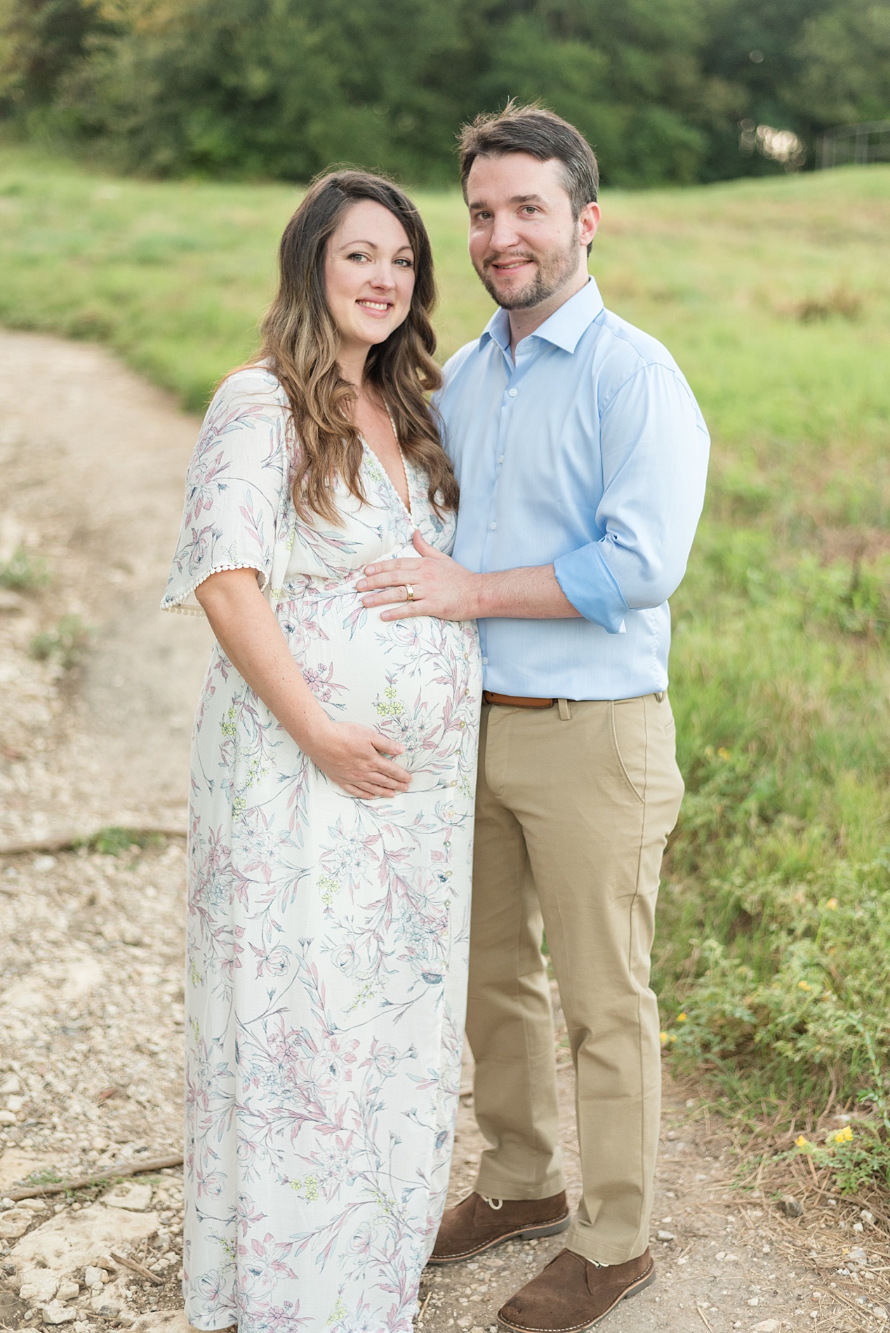 expectant parents during maternity session 