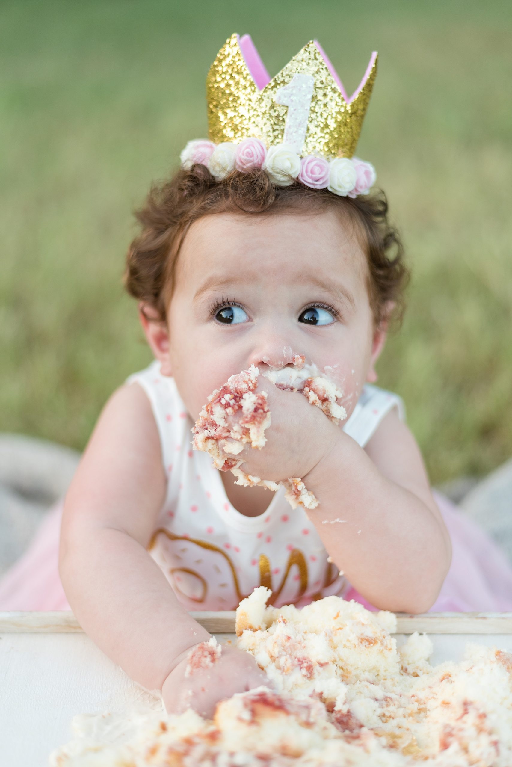 Birthday Girl Smashes her cake during Plano TX Photos
