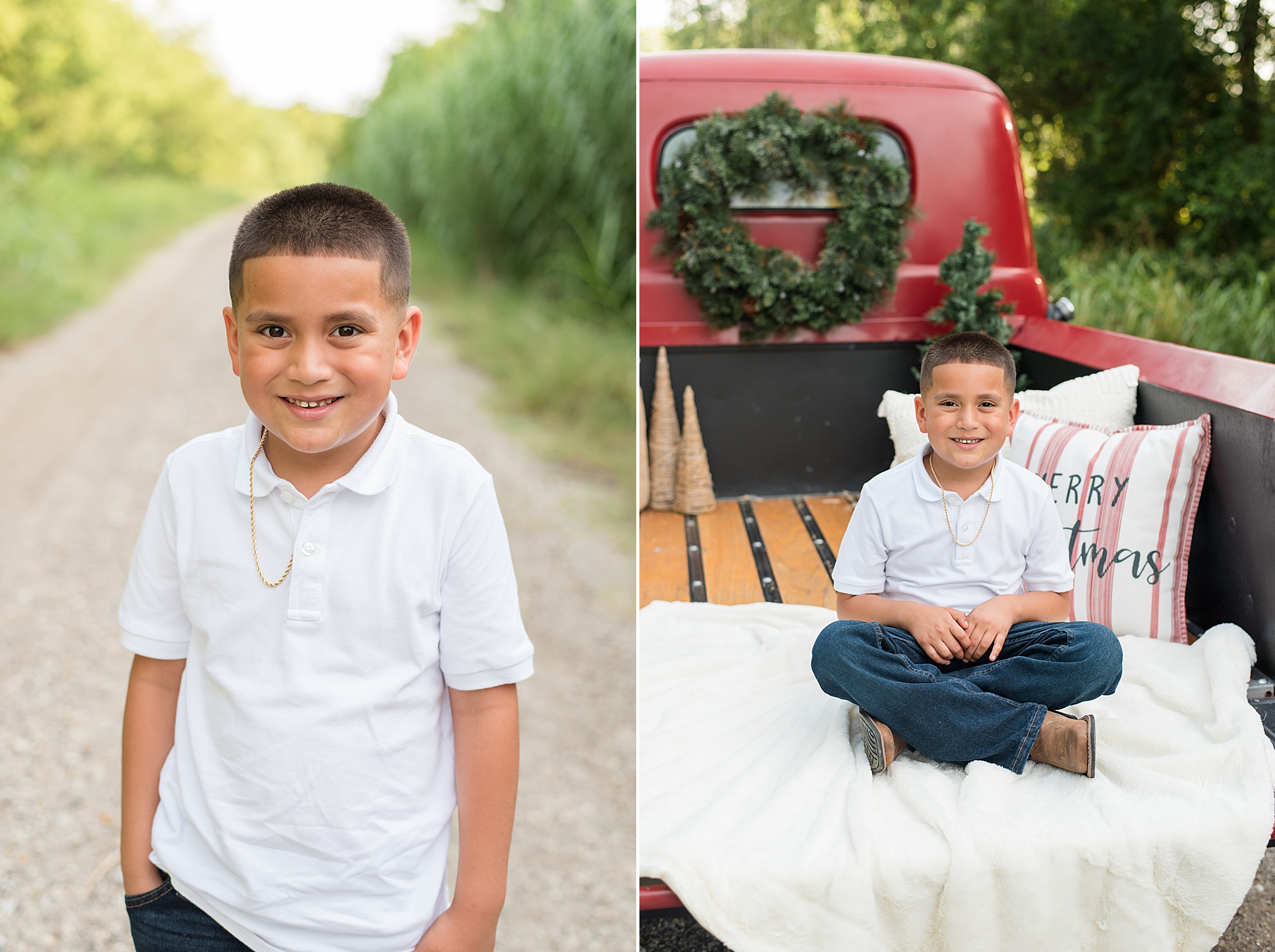 boy smiles in Little Elm TX family portraits