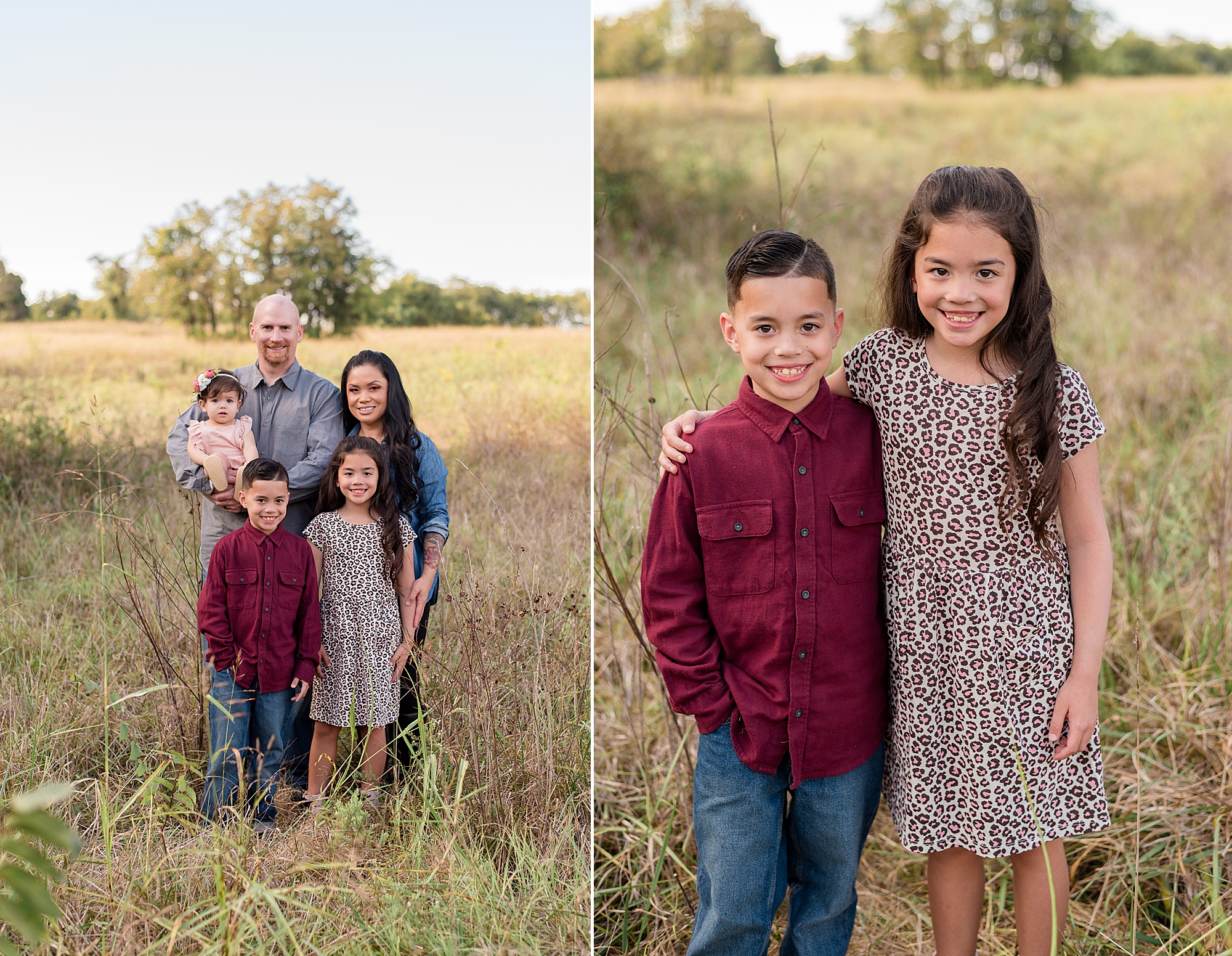 family of five and siblings together in McKinney TX 