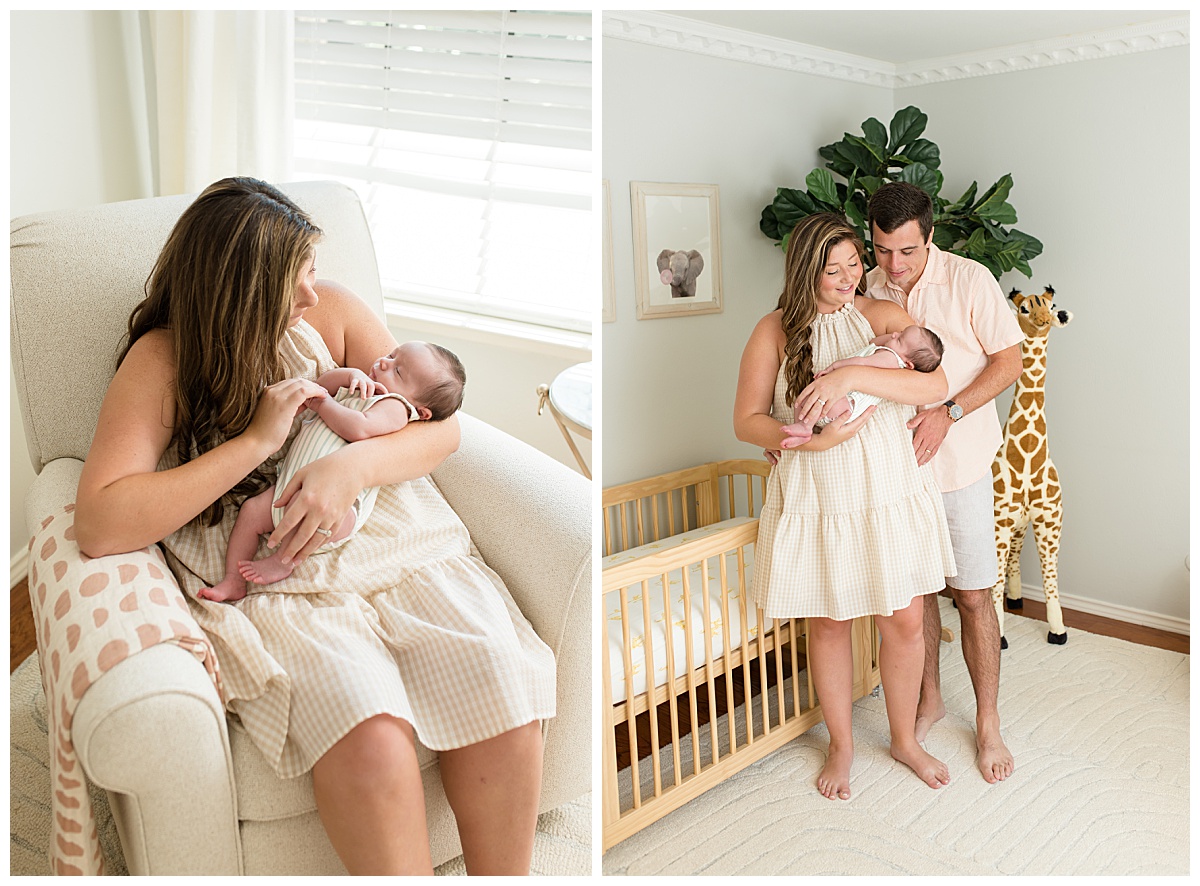 Family at an in-home lifestyle newborn session snuggling. Photographed by Dallas newborn photographer Lindsey Dutton Photography