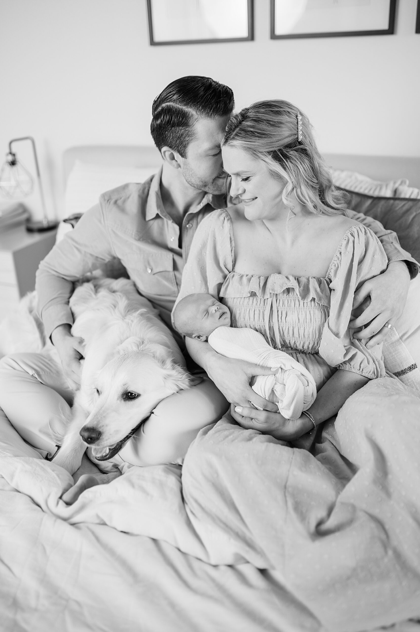 timeless family portaits of newborn and family photographed by Lindsey Dutton Photography, a Dallas Newborn photographer
