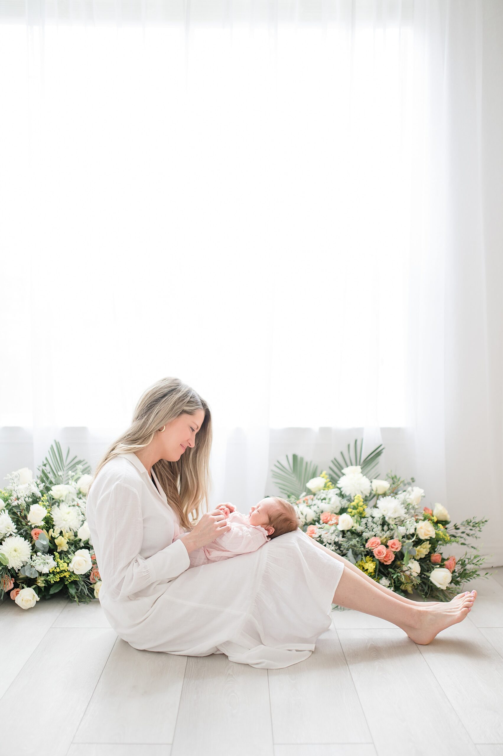 light and airy mommy and me portraits taken by Lindsey Dutton Photography, a Dallas newborn photographer