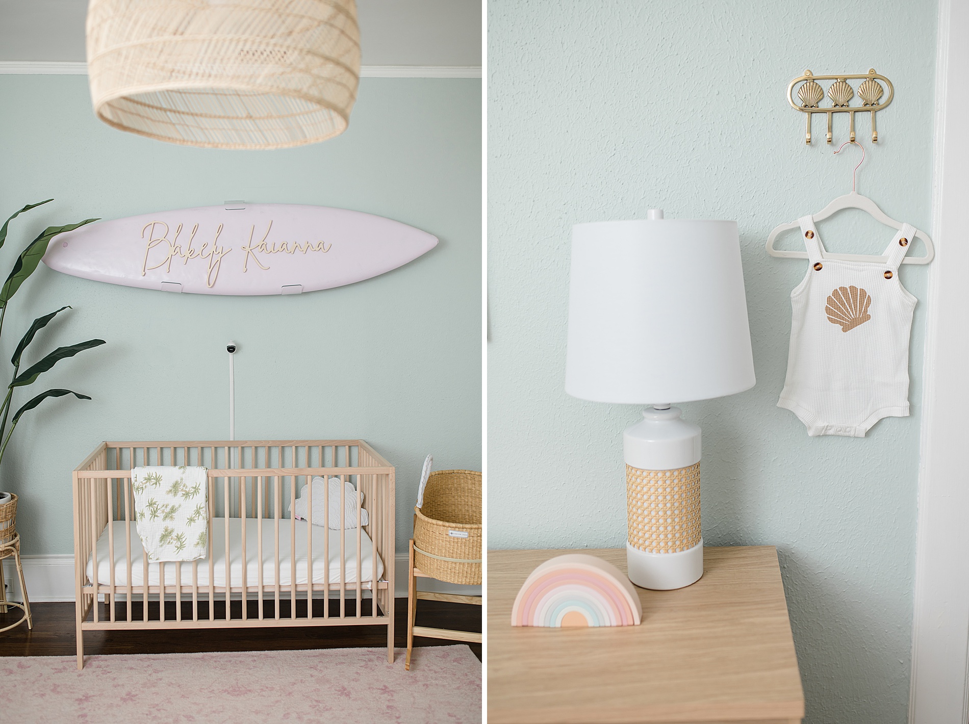 baby girl nursery details from in-home family session taken by Dallas, TX newborn photographer Lindsey Dutton photography