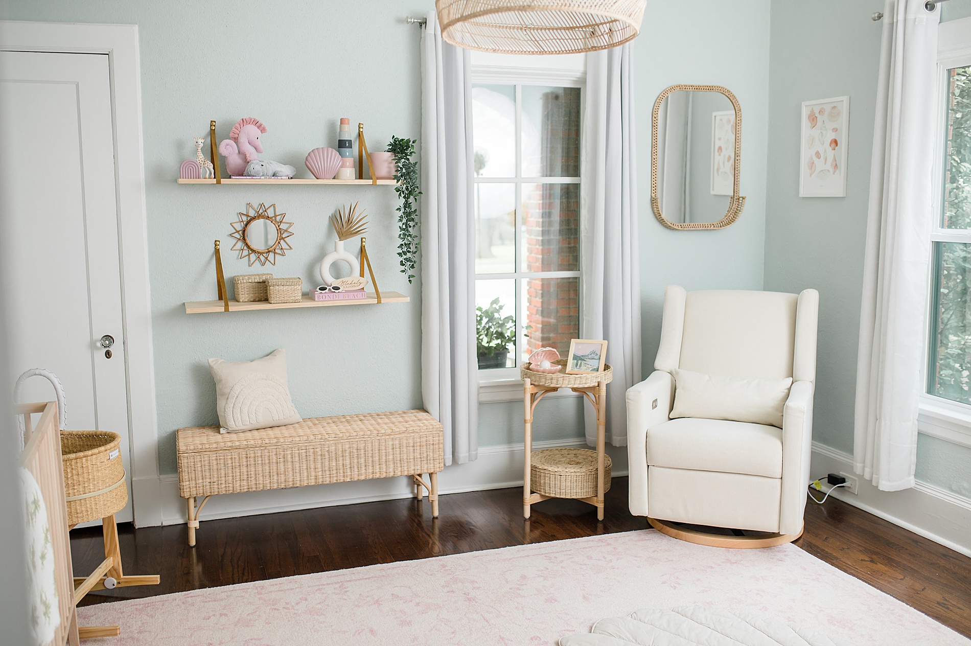 light and airy girl nursery taken by Lindsey Dutton Photography, a Dallas Newborn Photographer