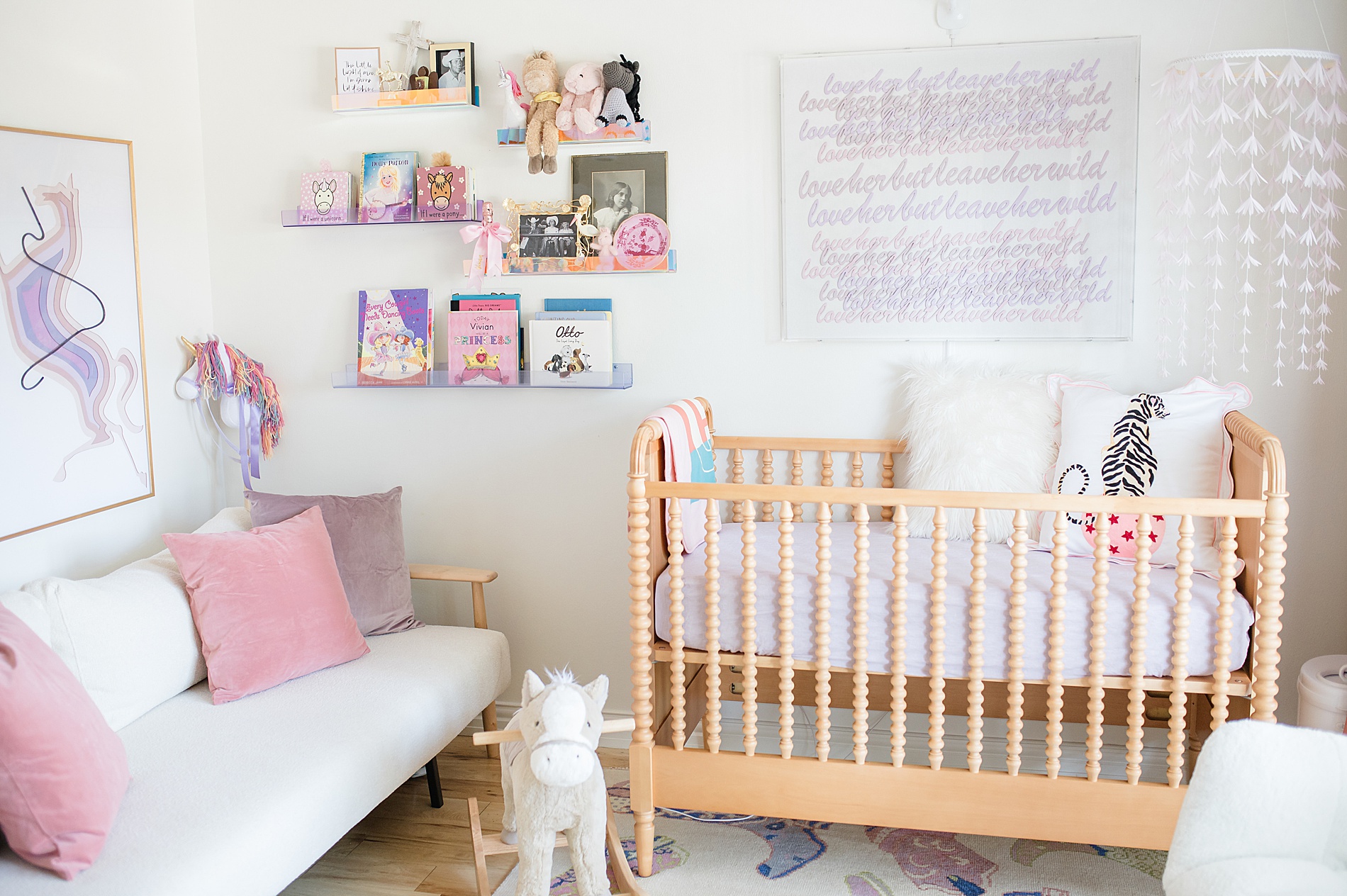 cowboy inspired baby girl nursery photographed by Lindsey Dutton Photography, a Dallas Newborn photographer