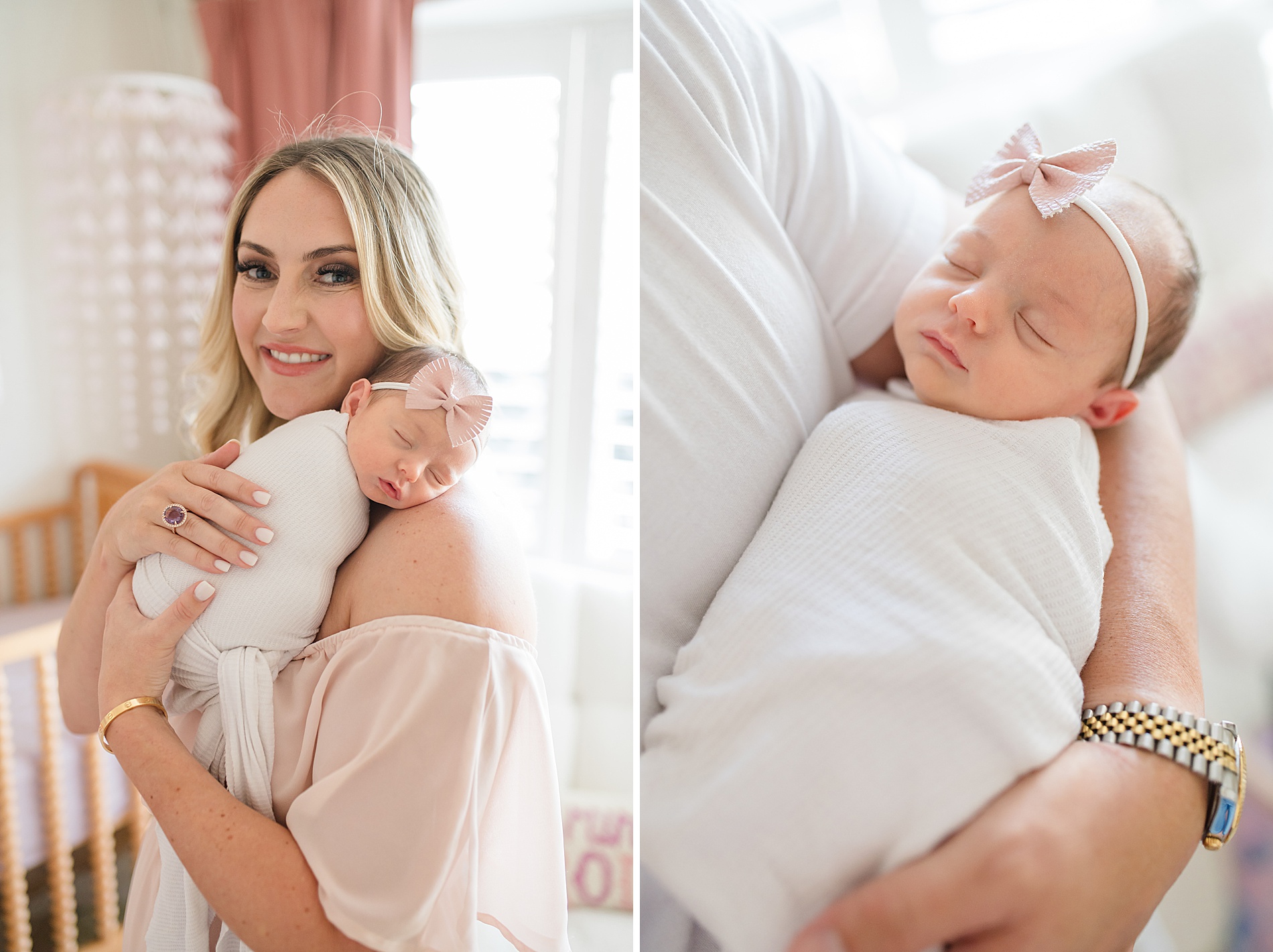 parents hold baby girl in their arms photographed by Lindsey Dutton Photography, a Dallas Newborn photographer