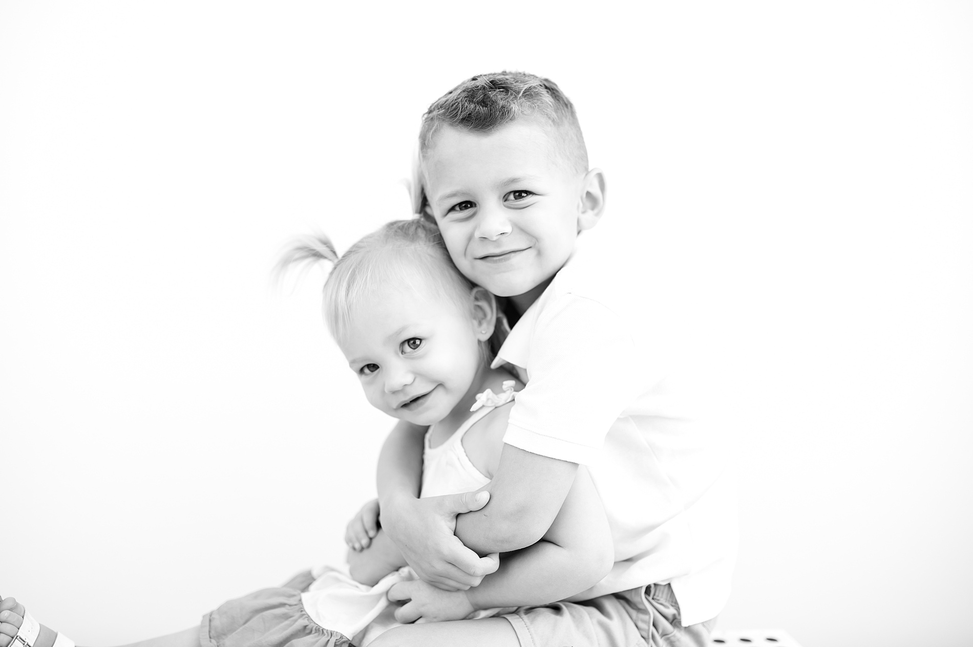 Timeless Black and White Studio Portraits taken by Lindsey Dutton Photography, a Dallas family photographer
