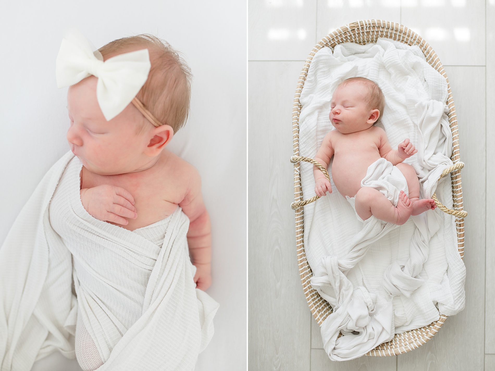 newborn in bassinet photographed by Dallas Newborn Photographer Lindsey Dutton Photography