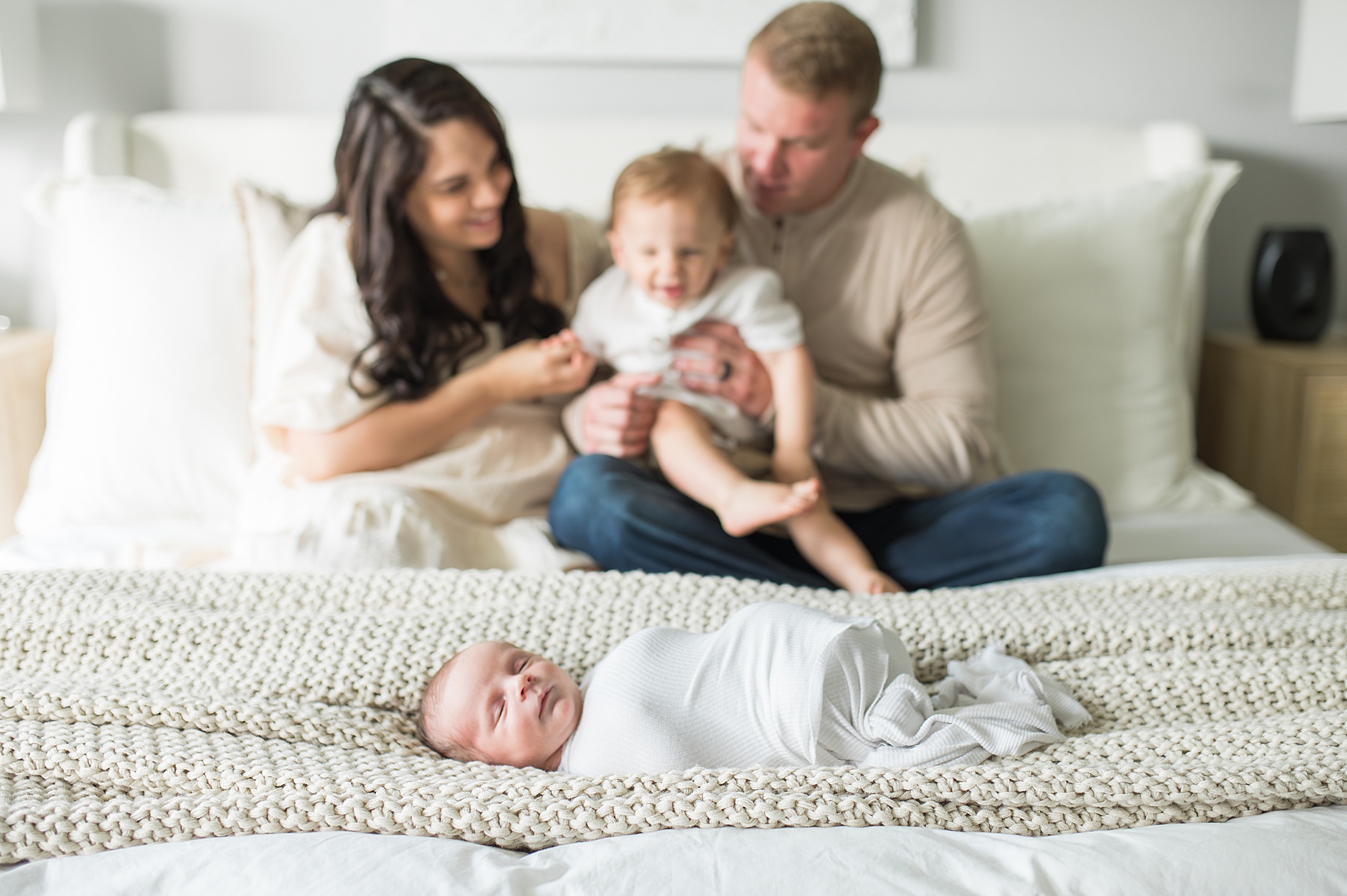 family of four during in-home newborn session | Preparing for a Newborn Session by Lindsey Dutton Photography, Dallas Newborn photographer
