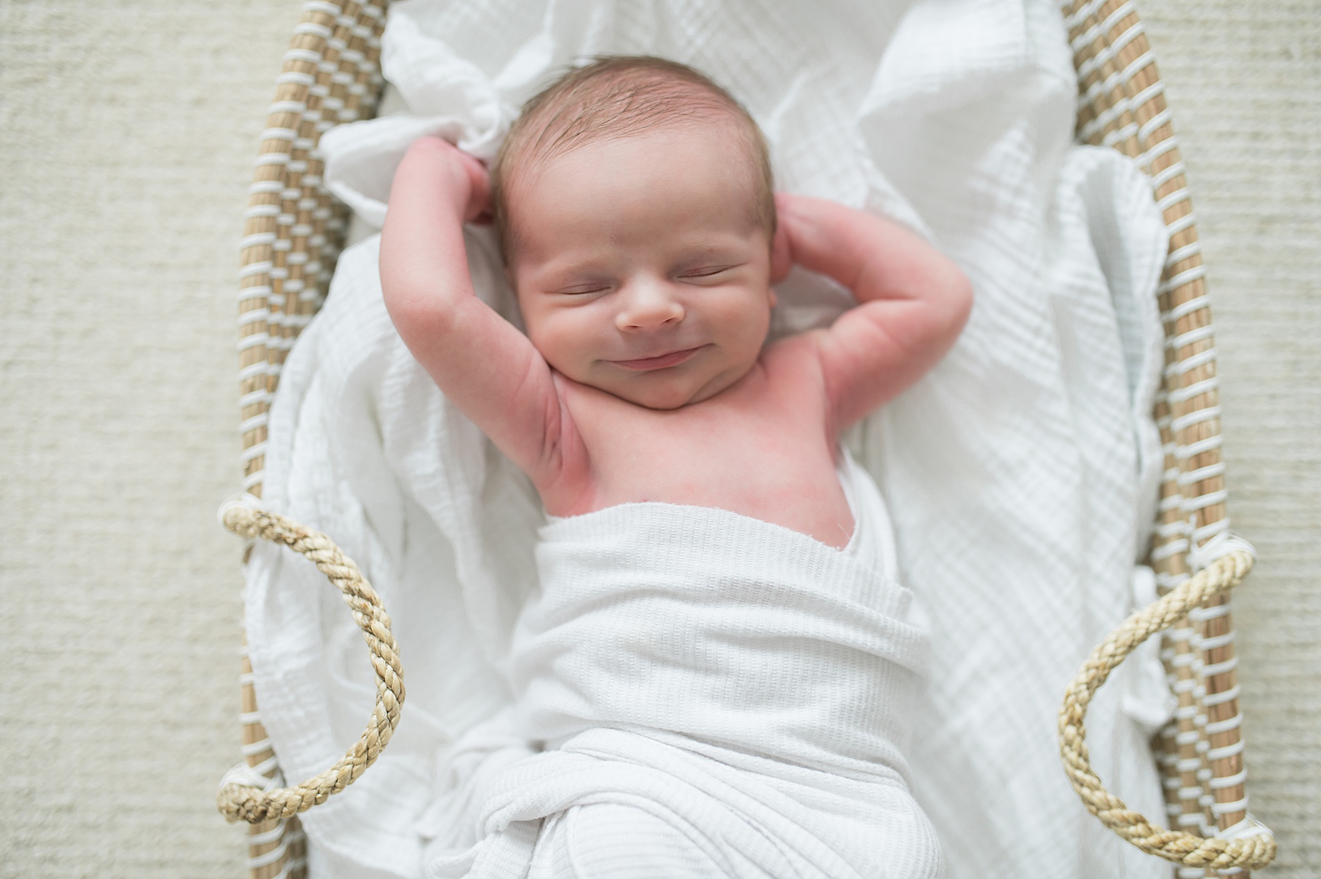 newborn smiles in his sleep | Preparing for a Newborn Session by Lindsey Dutton Photography, Dallas Newborn photographer