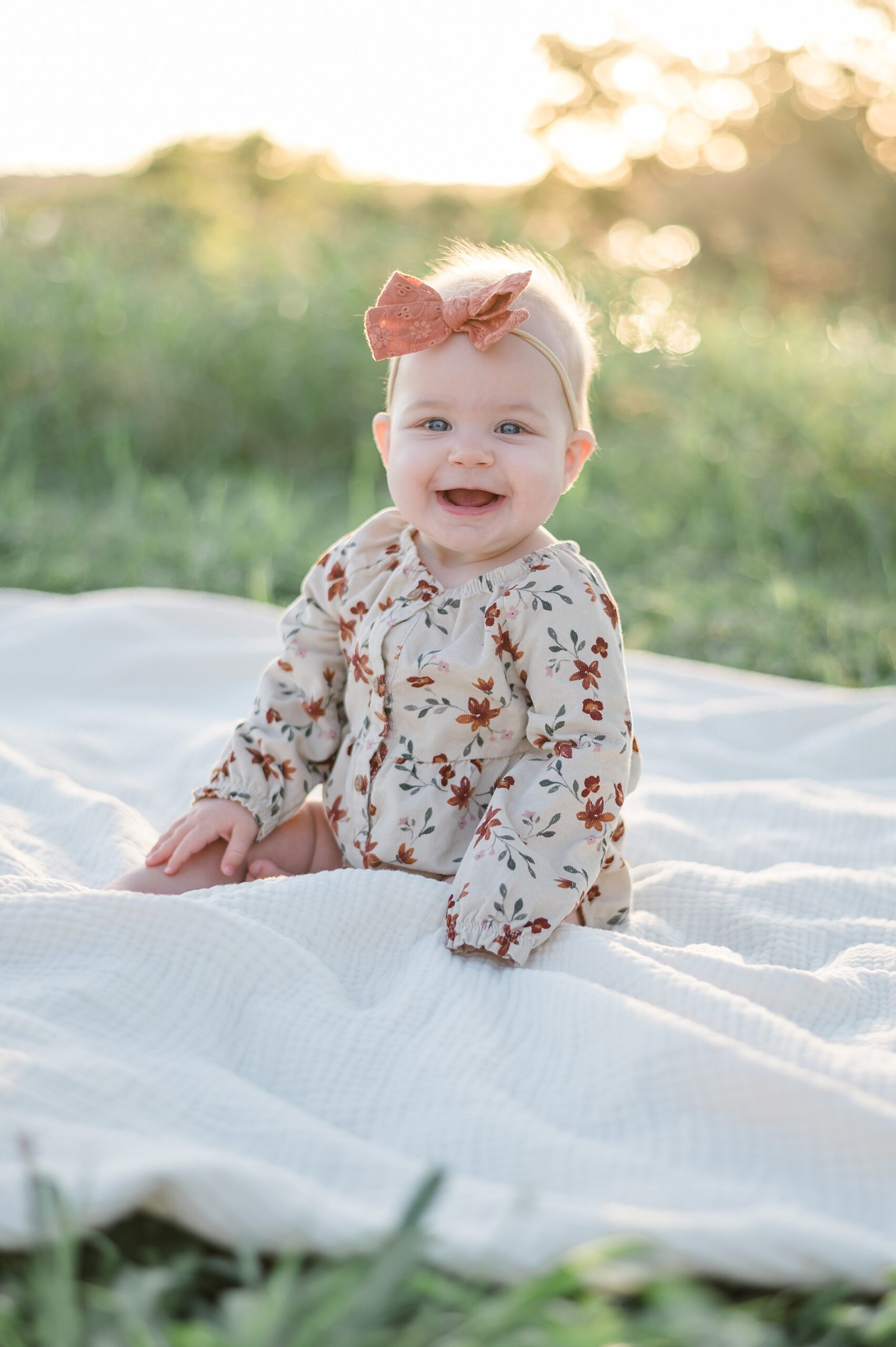 infant girl during family portraits taken by Lindsey Dutton Photography, a Dallas Family photographer
