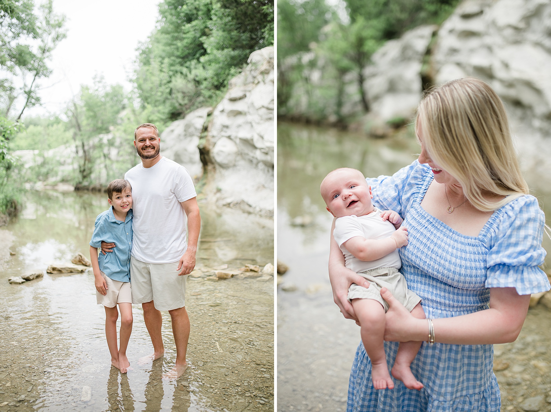 Family portaits at Creek in Frisco, TX taken by Lindsey Dutton Photography, a Dallas Family photographer
