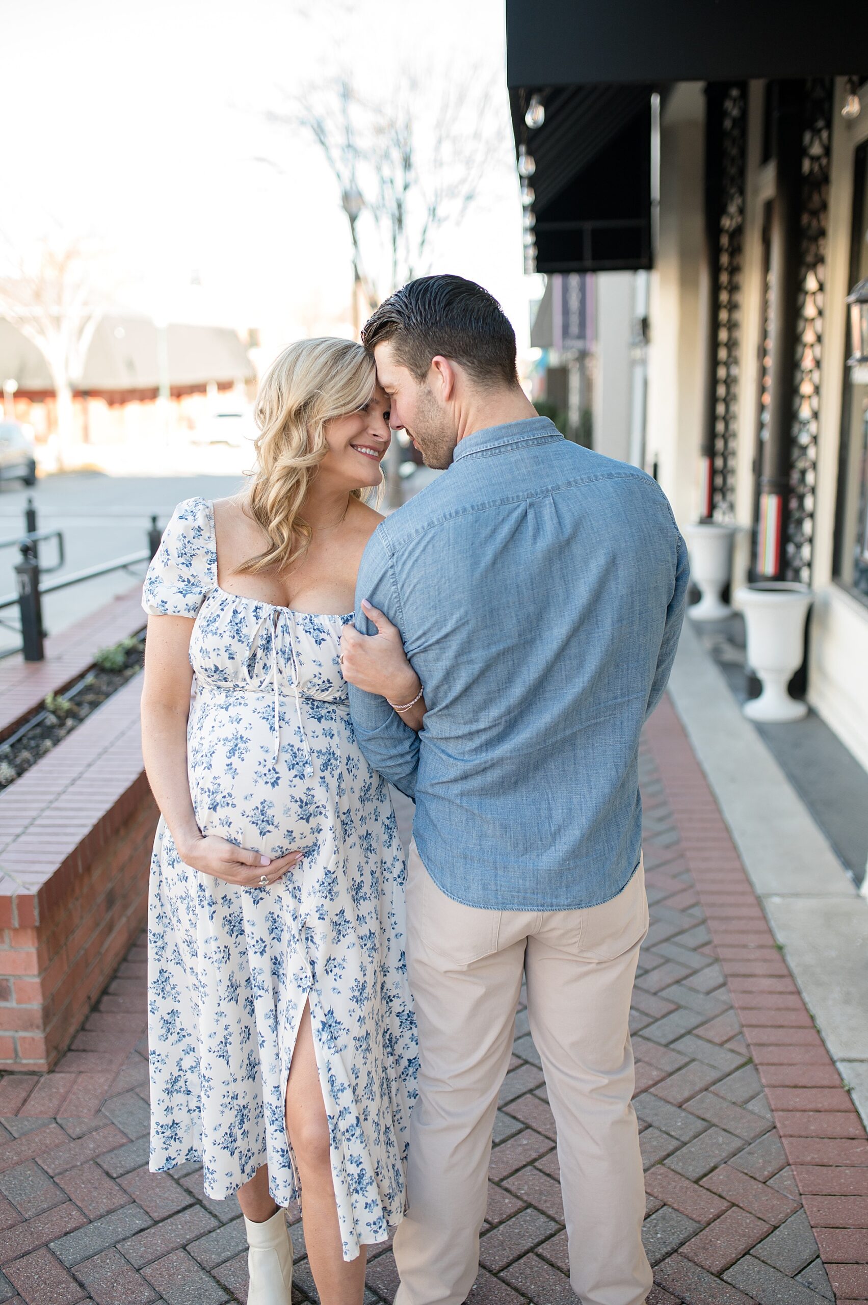 Downtown McKinney maternity portraits taken by Lindsey Dutton Photography, a Dallas Family photographer

