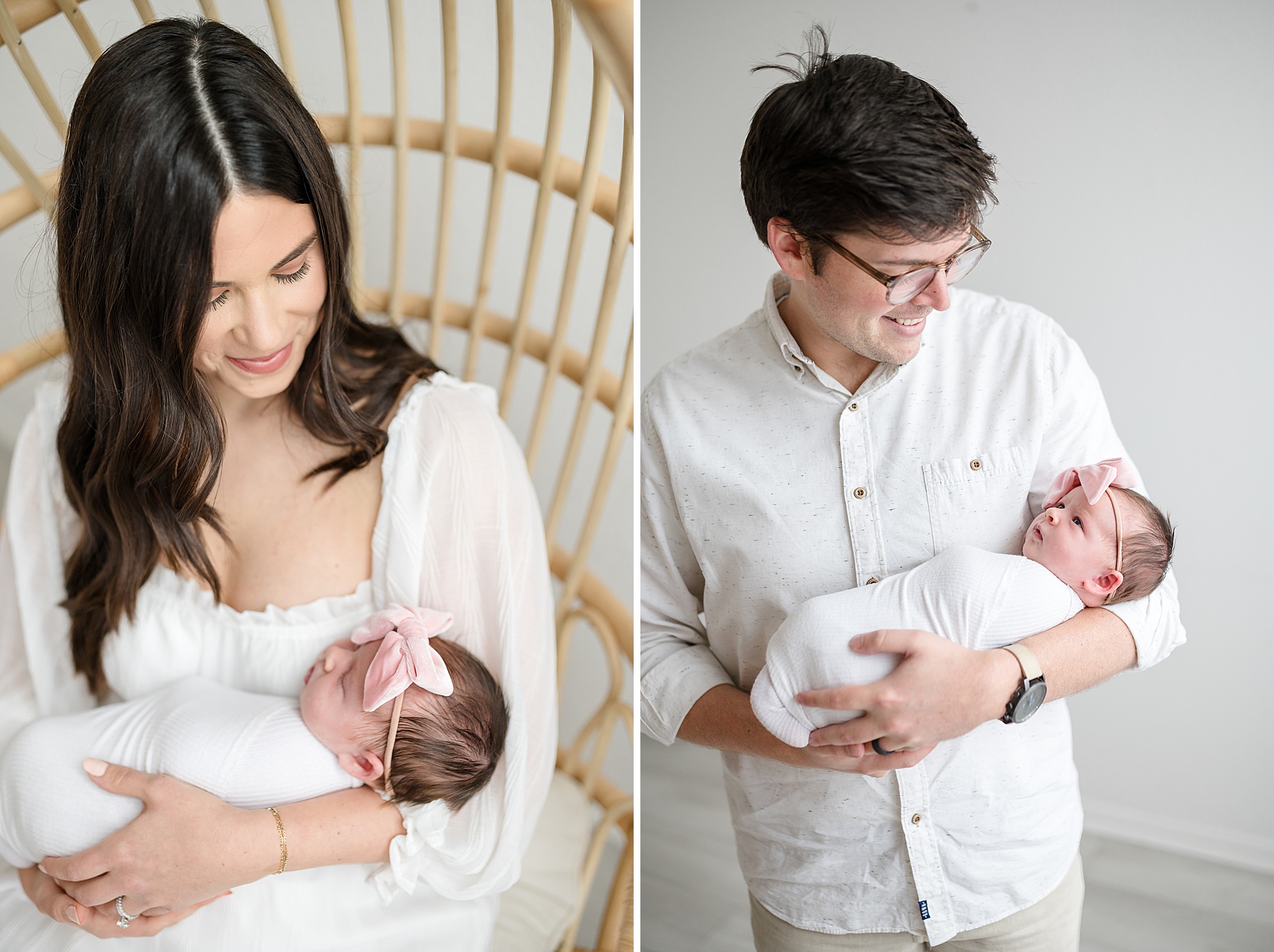 parents hold their newborn girl taken by Lindsey Dutton Photography, a Dallas newborn photographer
