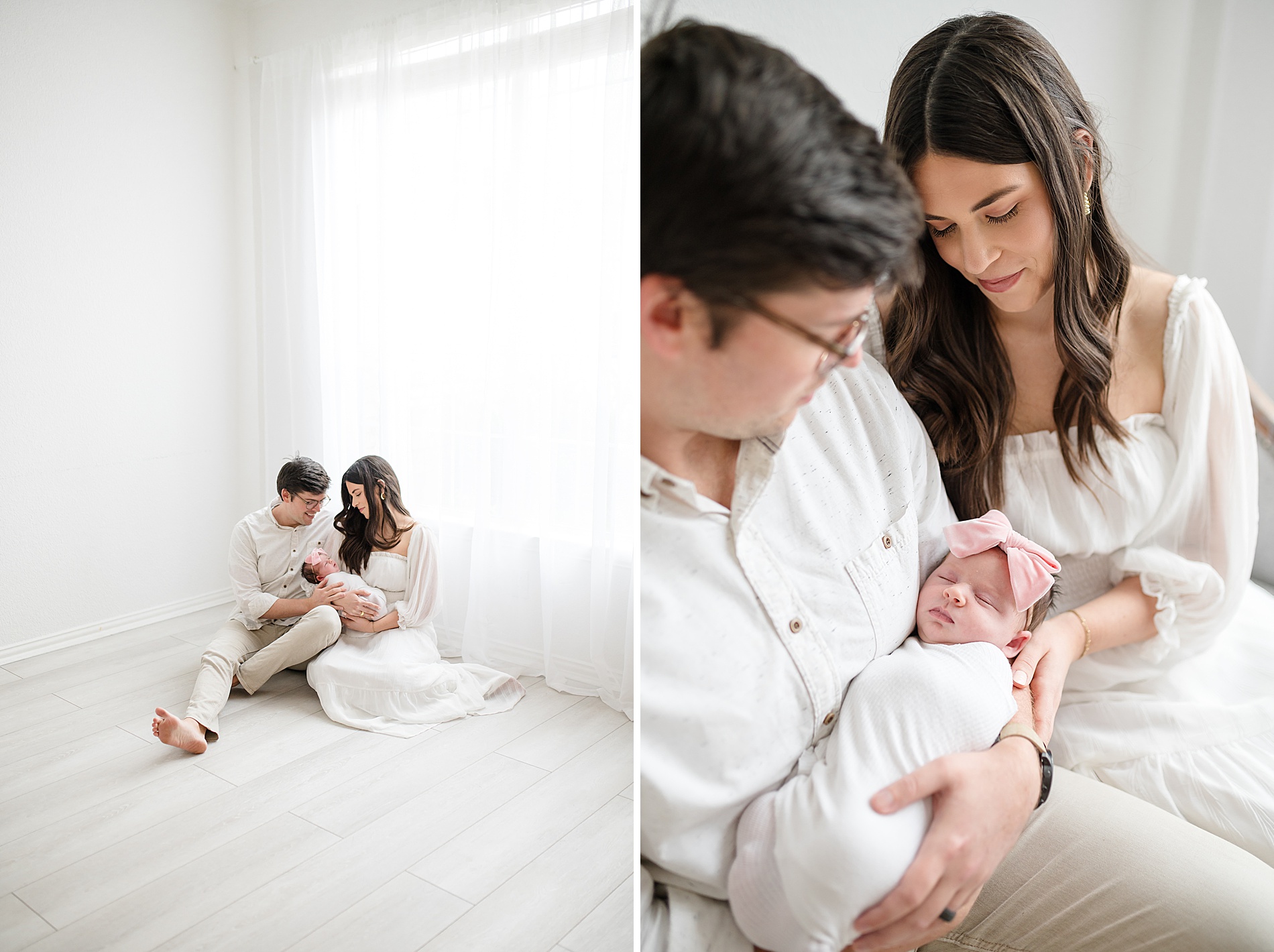 Use white in newborn photos to create timeless newborn photography  taken by Lindsey Dutton Photography, a Dallas newborn photographer
