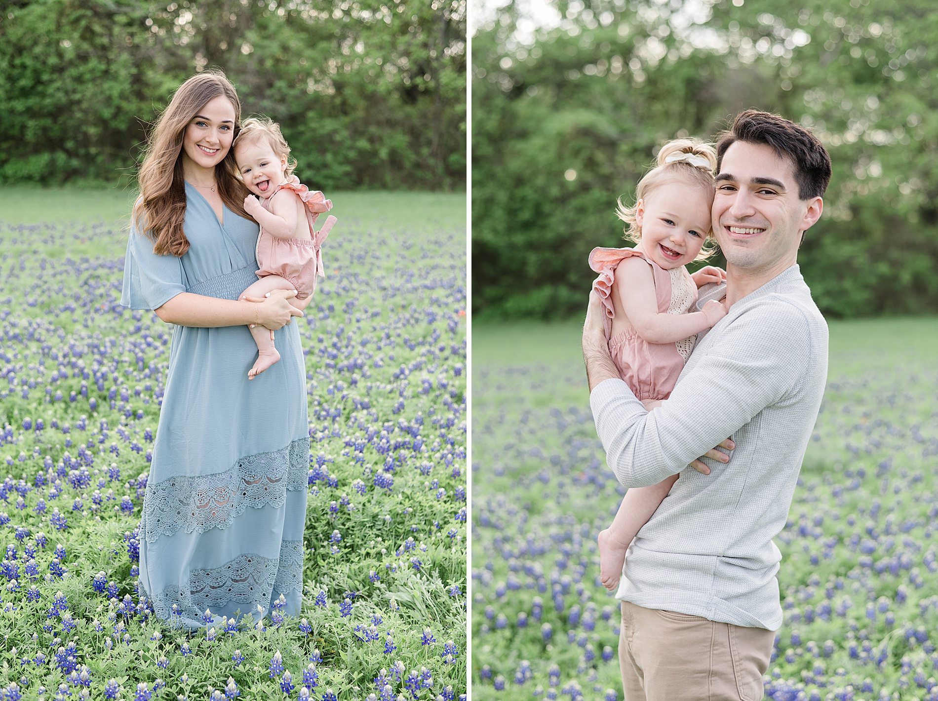 mother and father hold their little girl taken by Lindsey Dutton Photography, a Dallas family photographer