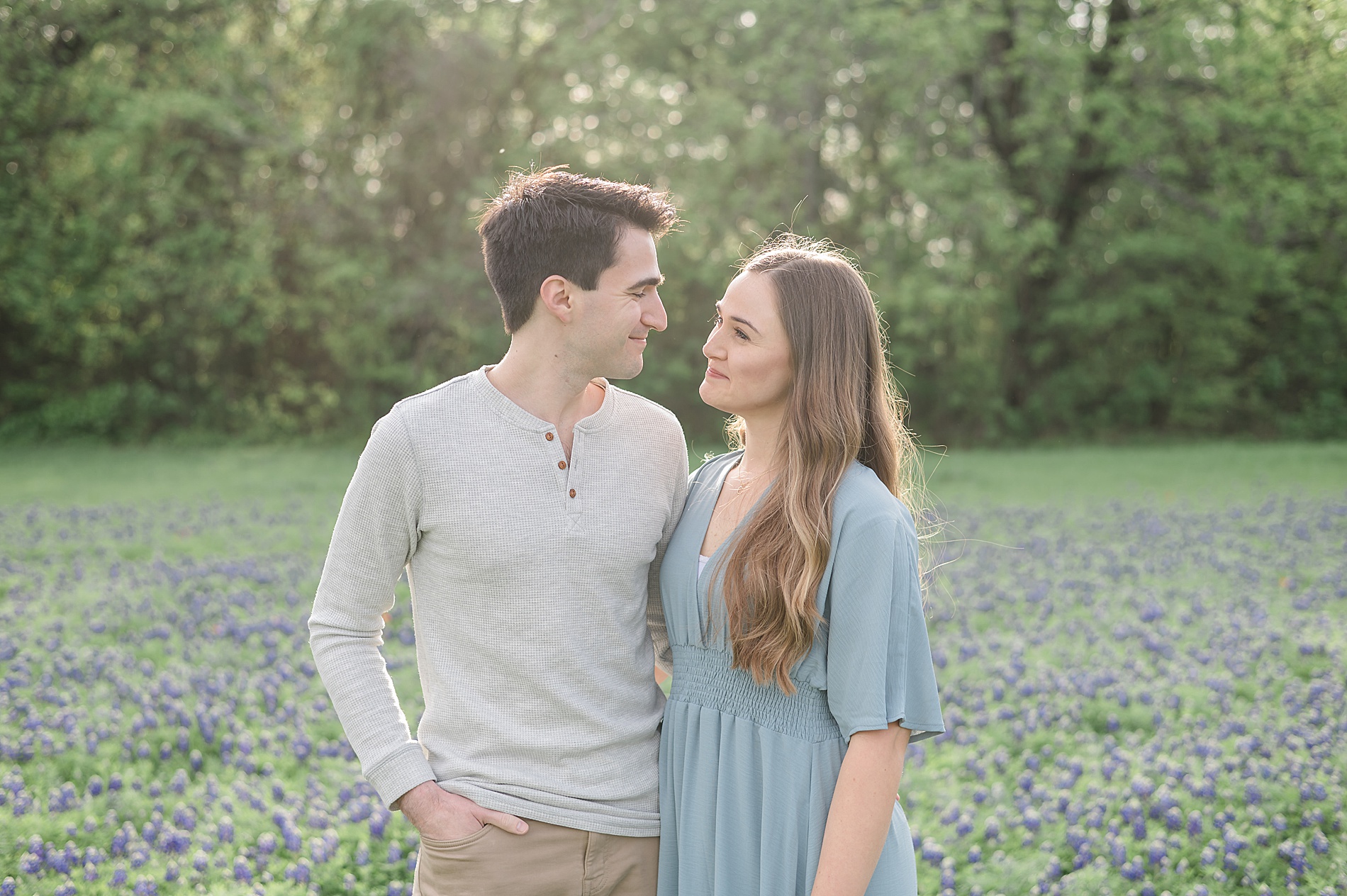 couples portraits from Bluebonnet session in Dallas, TX photographed by Lindsey Dutton Photography, a Dallas family photographer