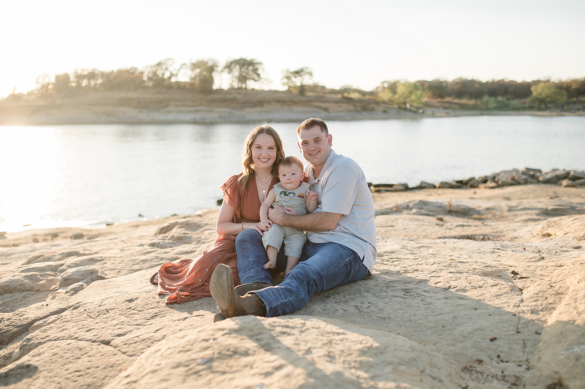 waterfront family portraits from milestone session photographed by Lindsey Dutton Photography, a Dallas newborn photographer
