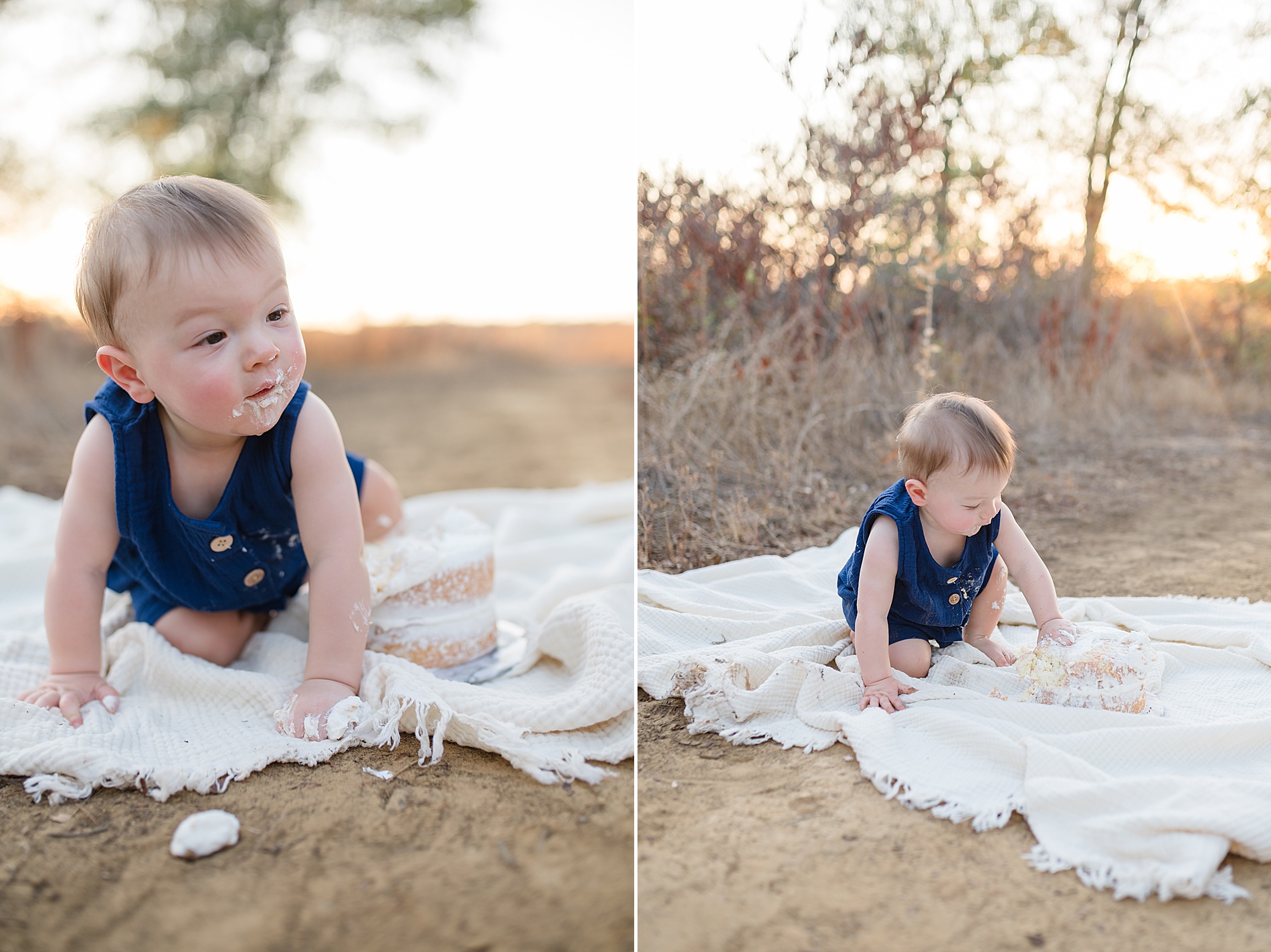 little boy crawls around during 1 year milestone session taken by Lindsey Dutton Photography, a Dallas newborn photographer
