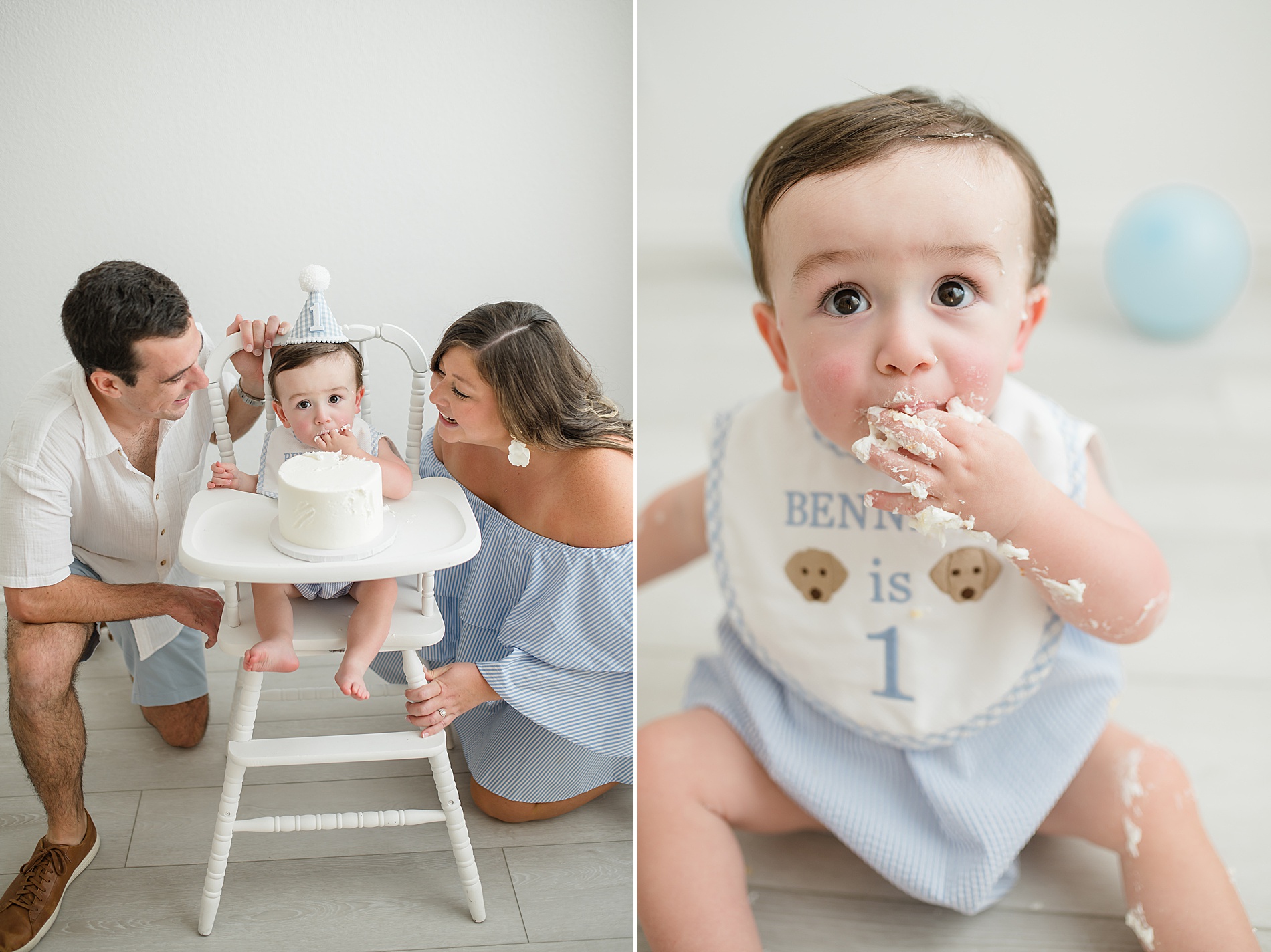 cake smash session photographed by Lindsey Dutton Photography, a Dallas newborn photographer
