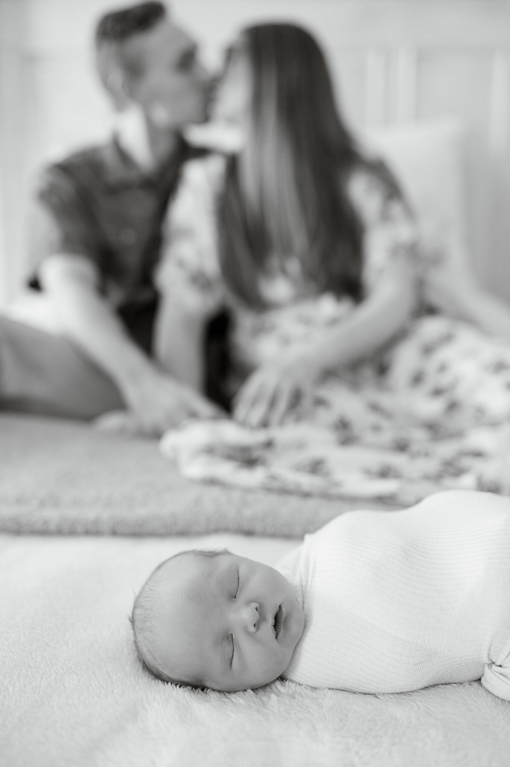 swaddled vs. unswaddled newborn photos photographed by Lindsey Dutton Photography, a Dallas newborn photographer
