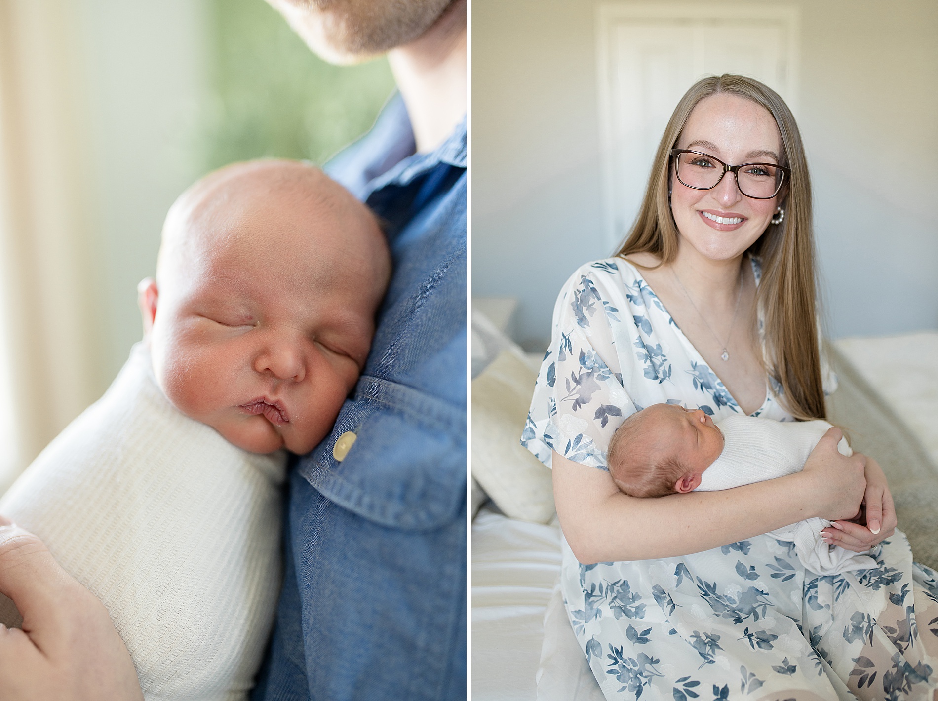 precious newborn photos of baby swaddled photographed by Lindsey Dutton Photography, a Dallas newborn photographer
