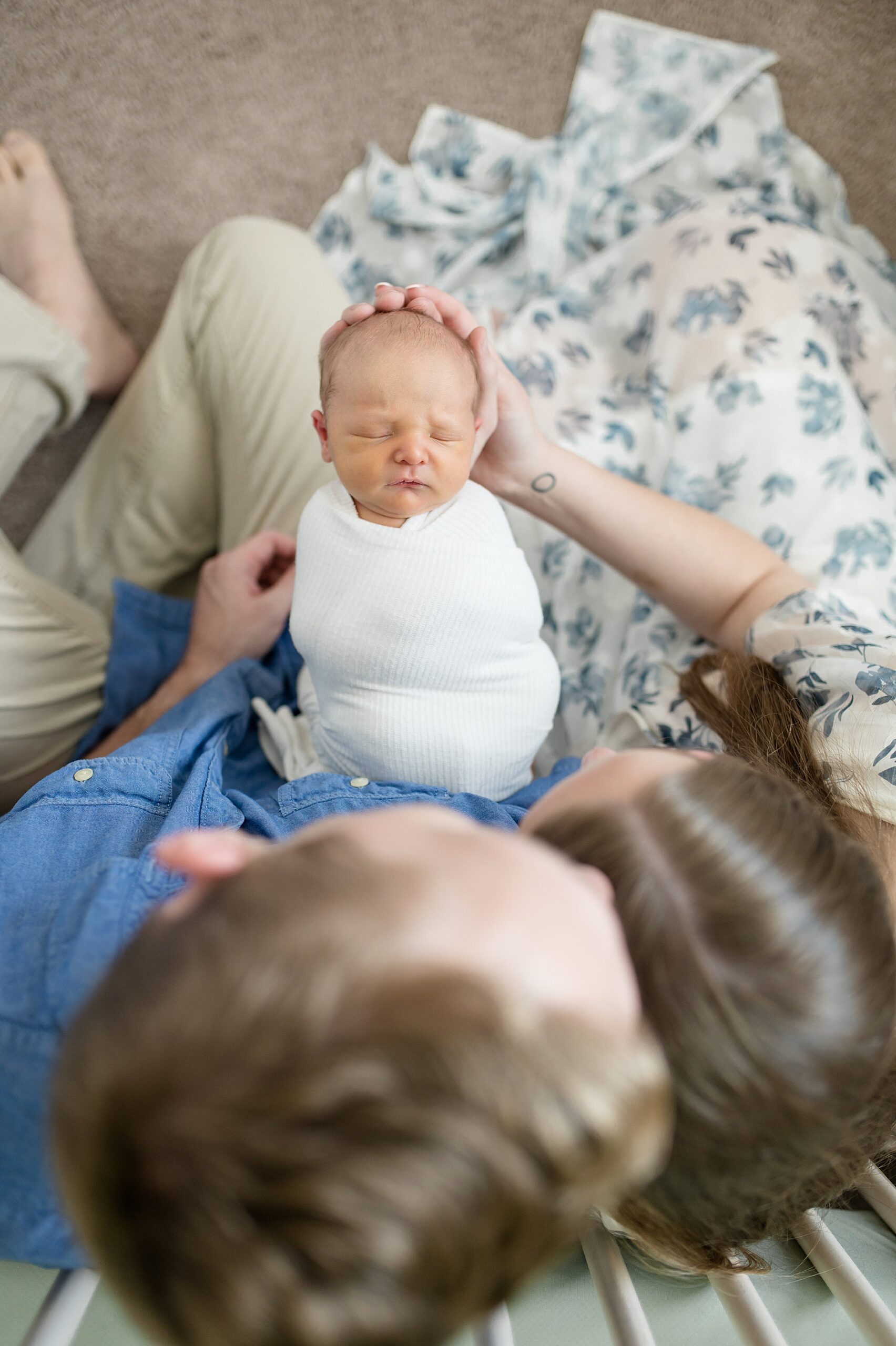 timeless newborn photos of swaddled baby photographed by Lindsey Dutton Photography, a Dallas newborn photographer
