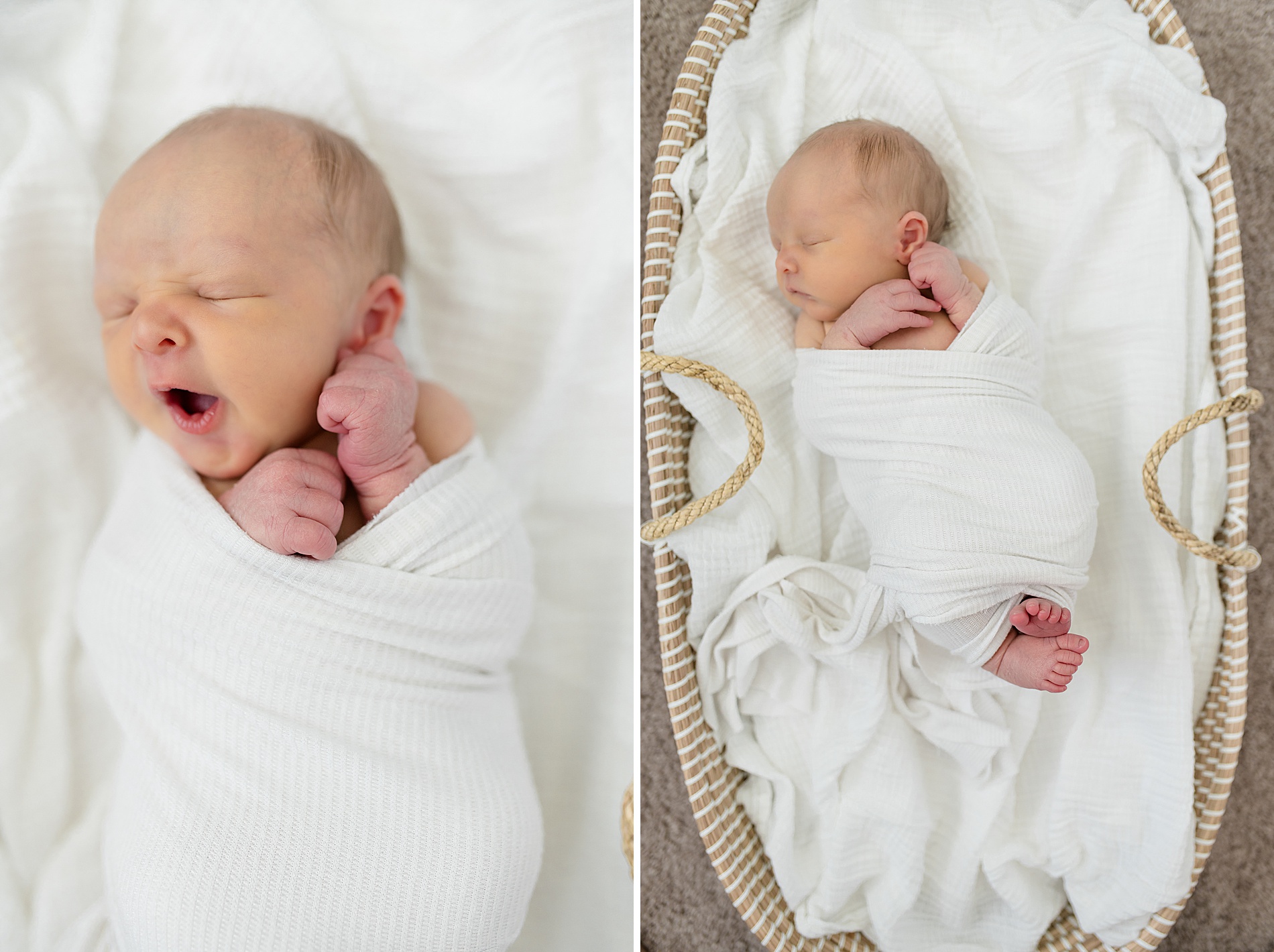 combining swaddled vs. unswaddled styles photographed by Lindsey Dutton Photography, a Dallas newborn photographer
