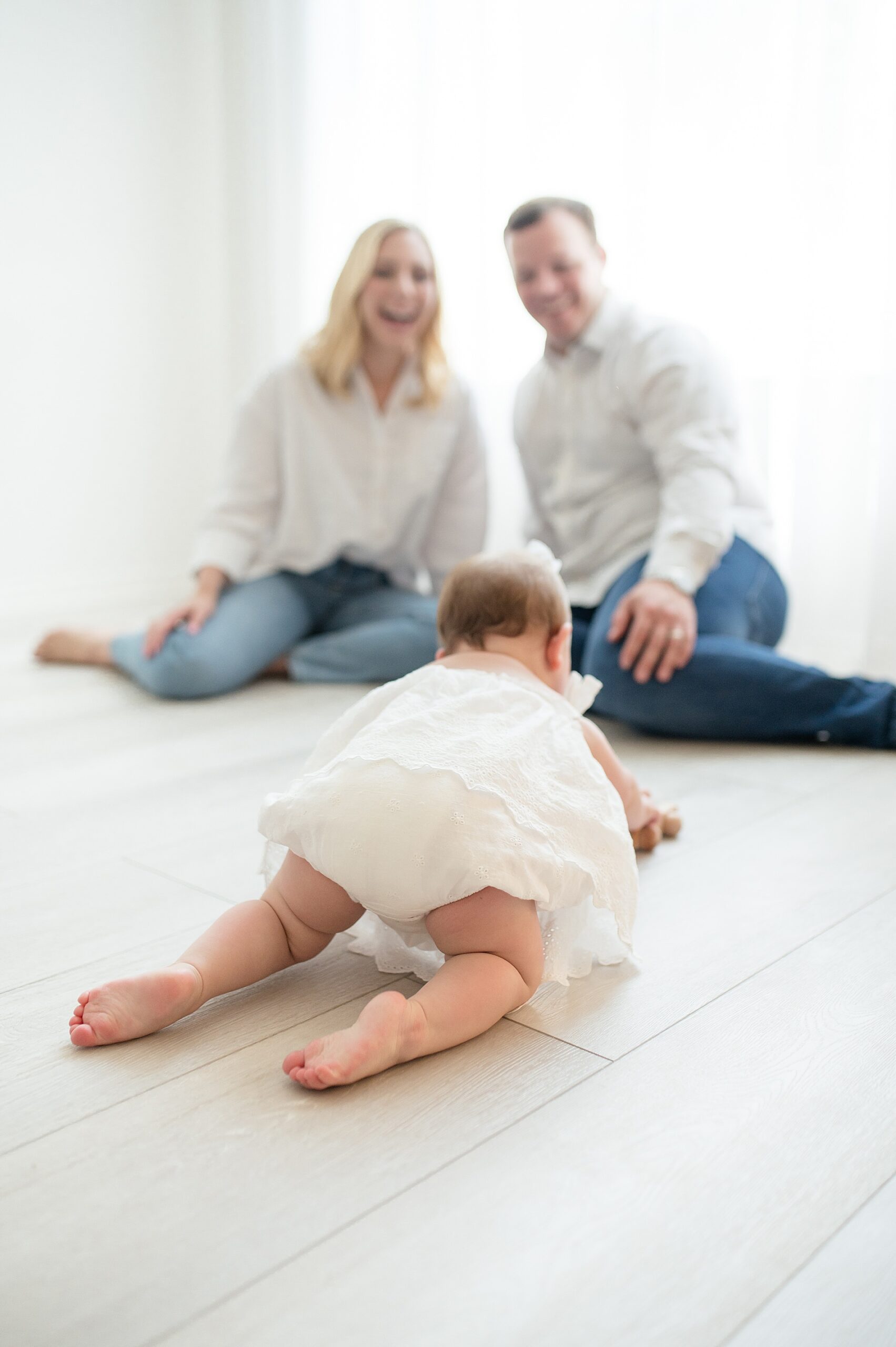 Classic Look for Family Photos with white shirt and jeans photographed by Lindsey Dutton Photography, a Dallas family photographer