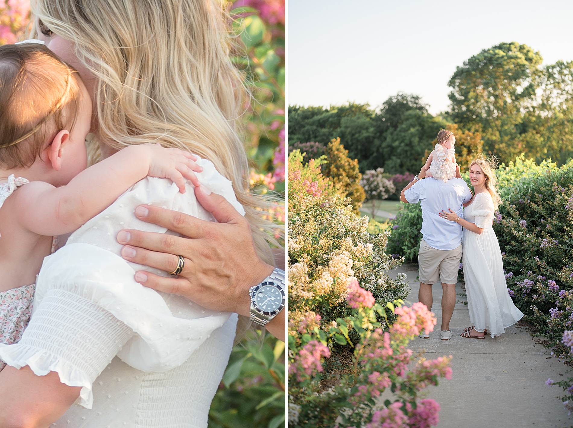 Summer Crepe Myrtle Family Session in Dallas taken by Lindsey Dutton Photography, a Dallas family photographer
