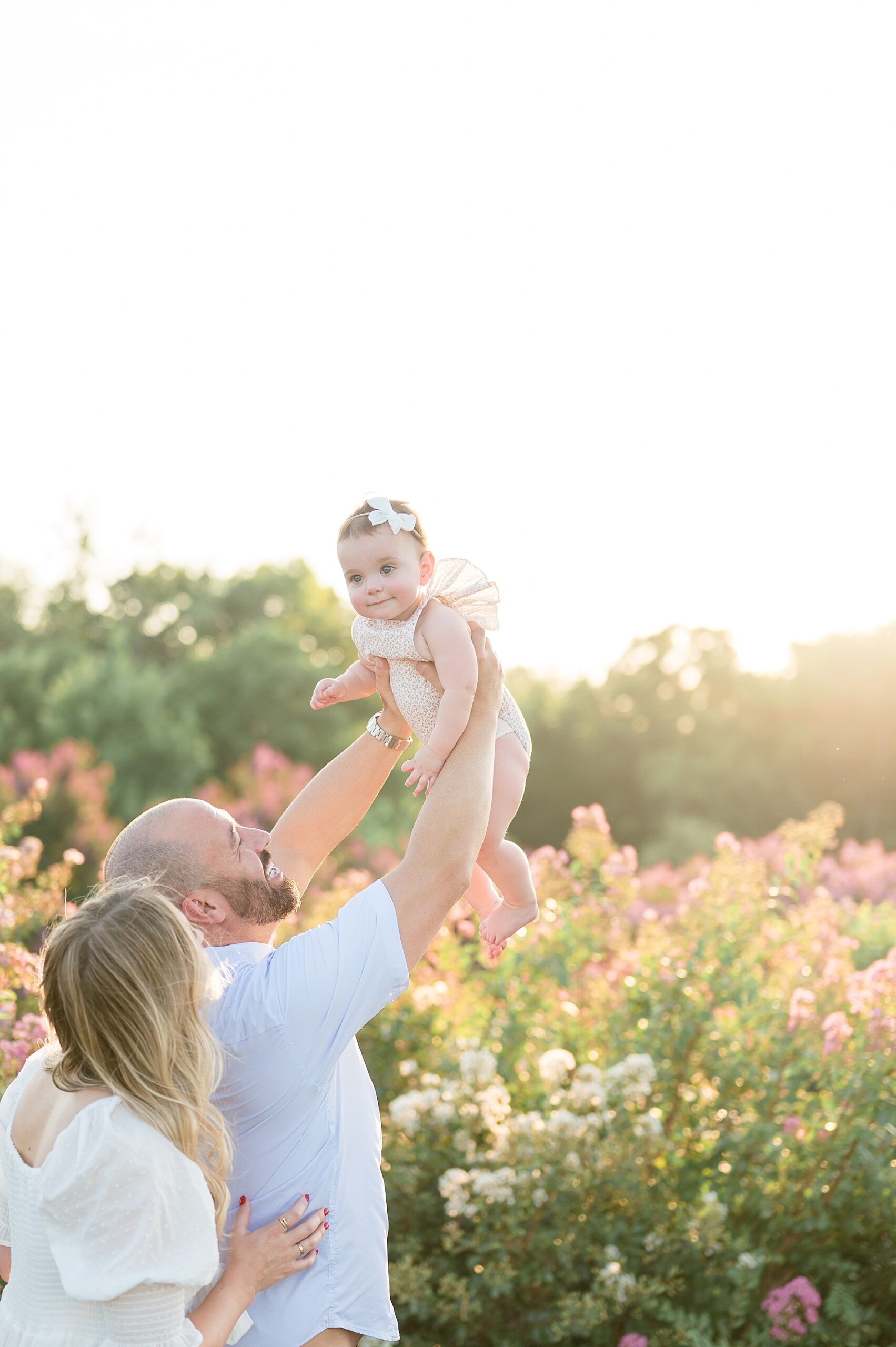 light and airy family photos form Summer Crepe Myrtle Family Session photographed by Lindsey Dutton Photography, a Dallas family photographer
