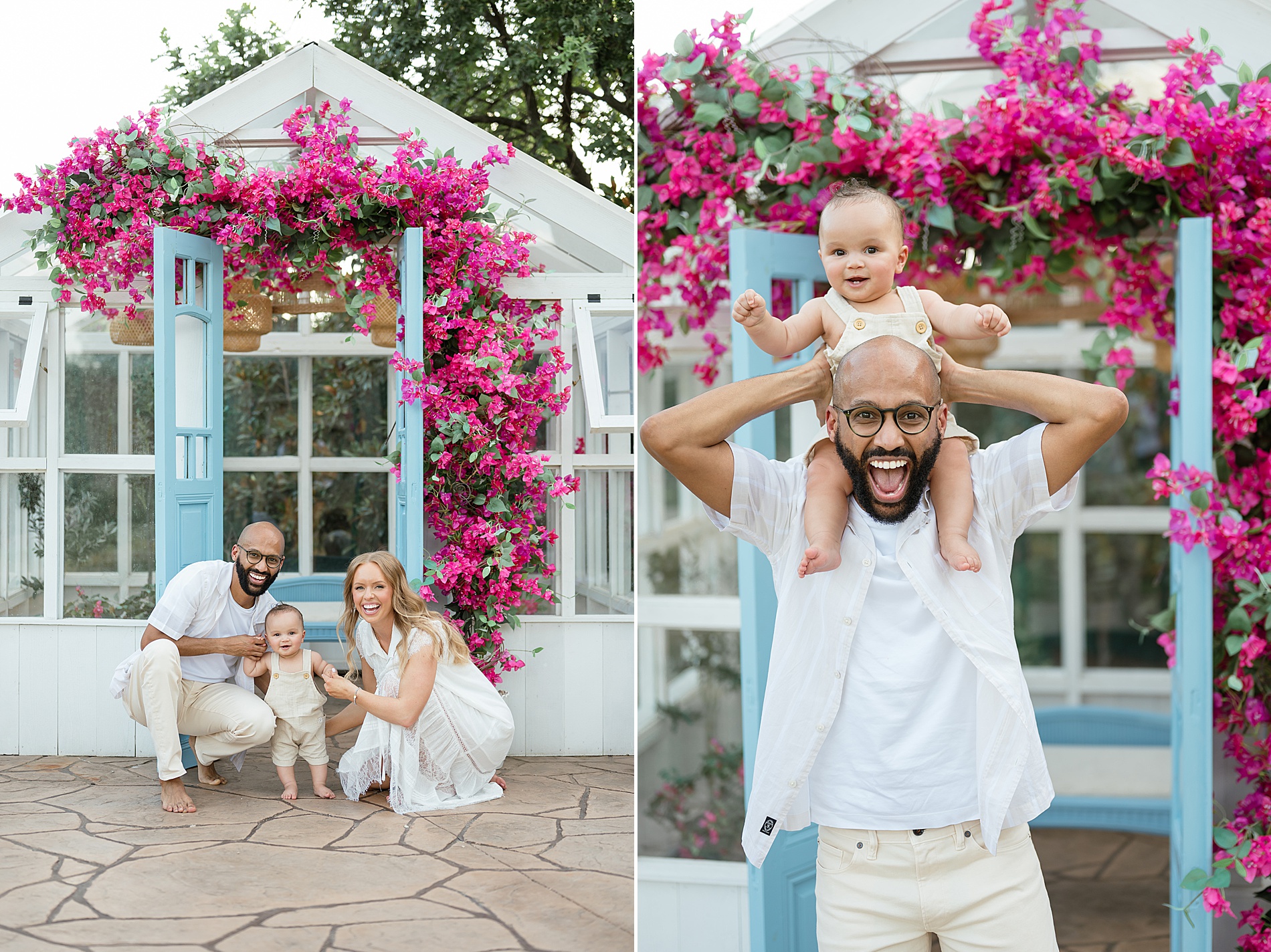 dad with baby on shoulders photographed by Lindsey Dutton Photography, a Dallas Family photographer
