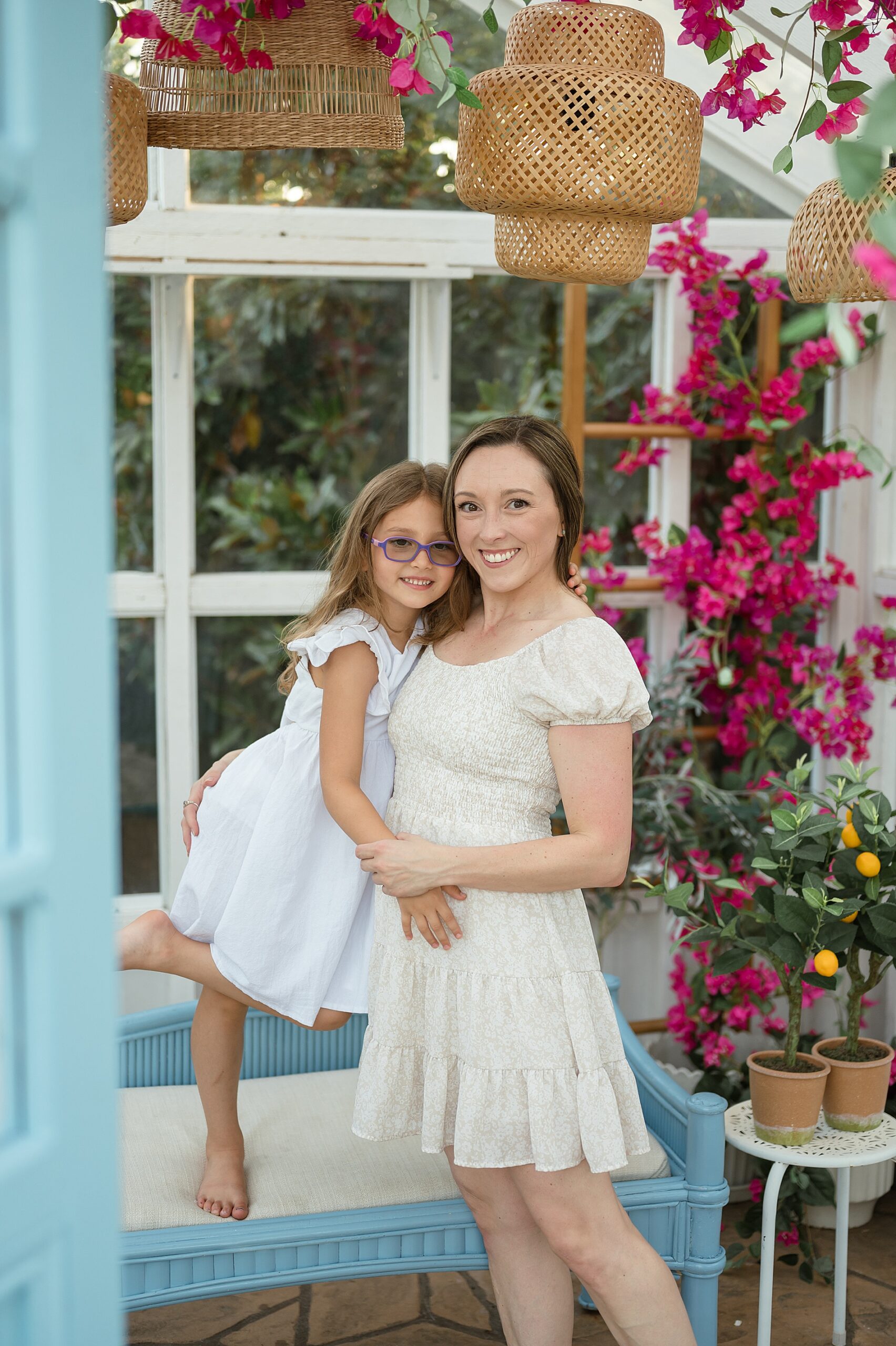 mommy and me photos from timeless Greenhouse Photoshoots at Lemon Drop Studios taken by Lindsey Dutton Photography, a Dallas Family photographer
