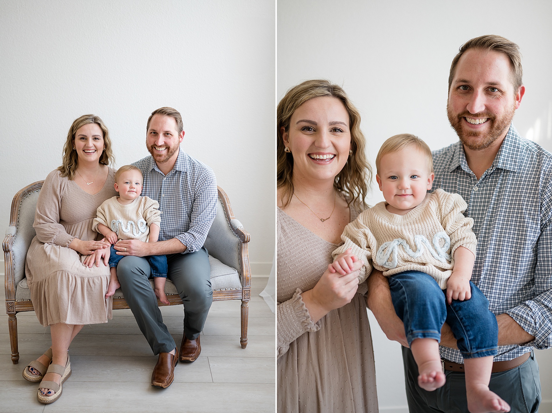parents with one year old From Belly to Baby: Why My First Year Collection is the Perfect Way to Document Your Baby’s Milestones