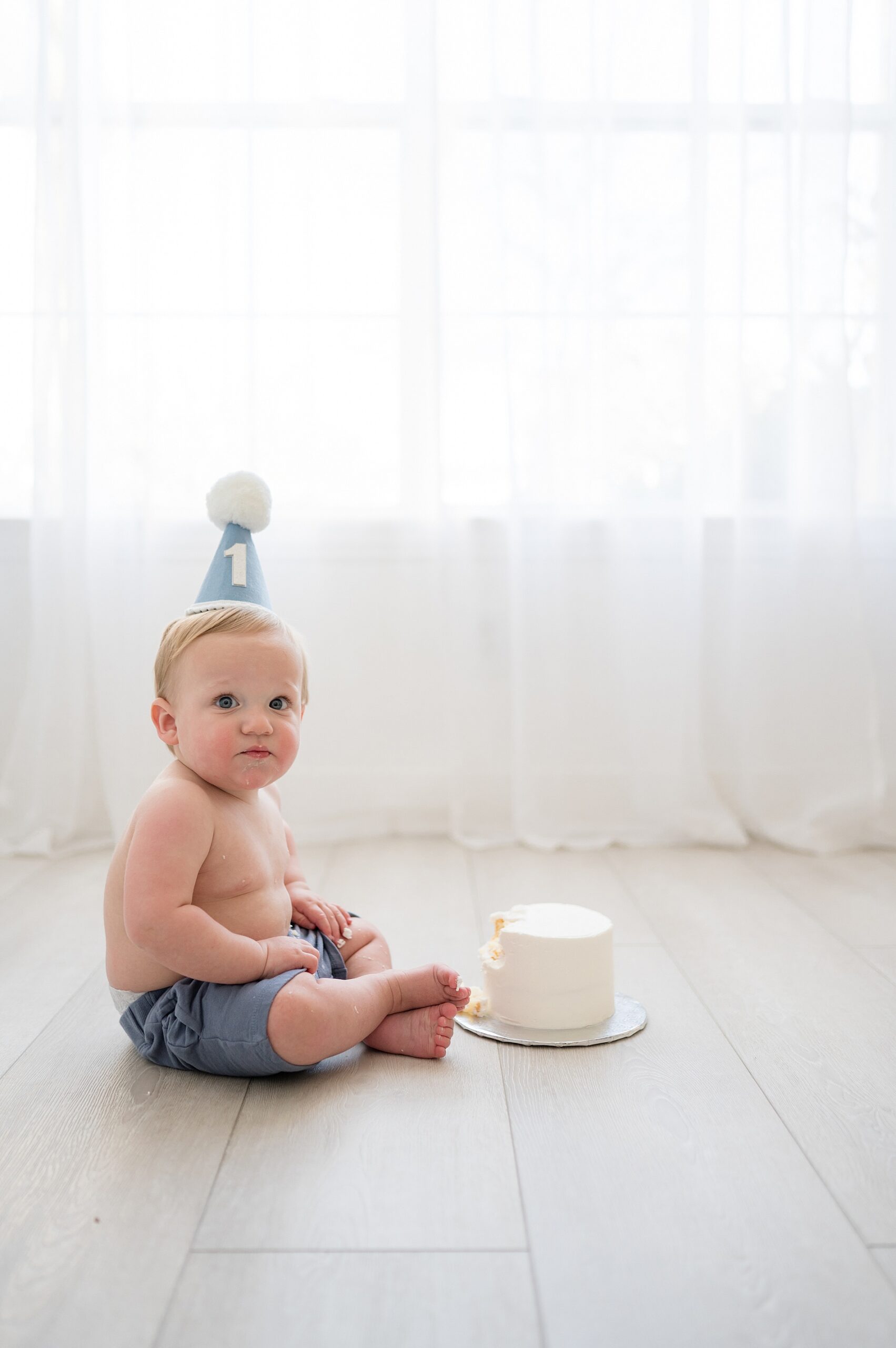 little boy with cake