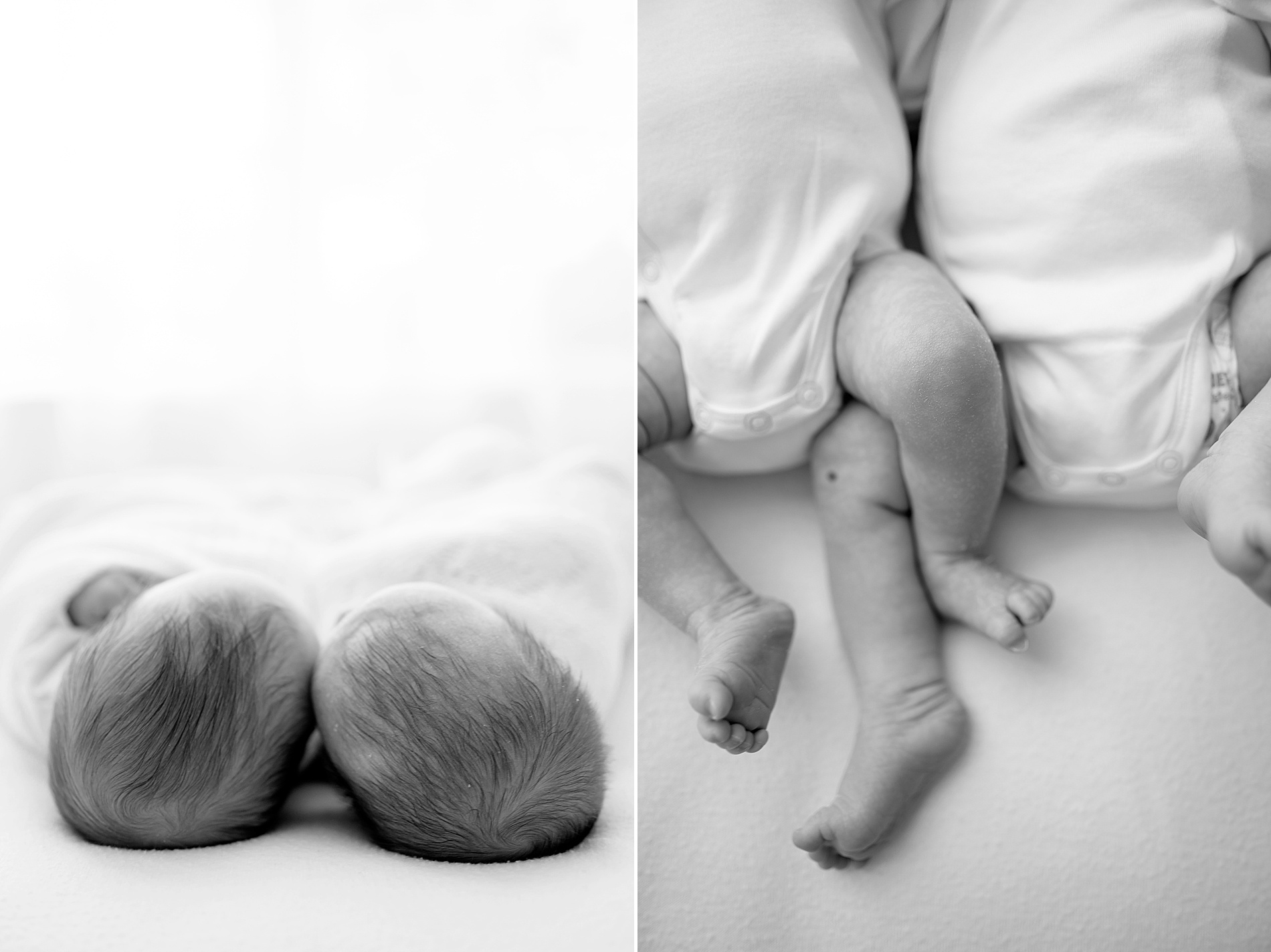 Baby-Led Twin Newborn Session in Texas Studio by Newborn photographer in Frisco, TX