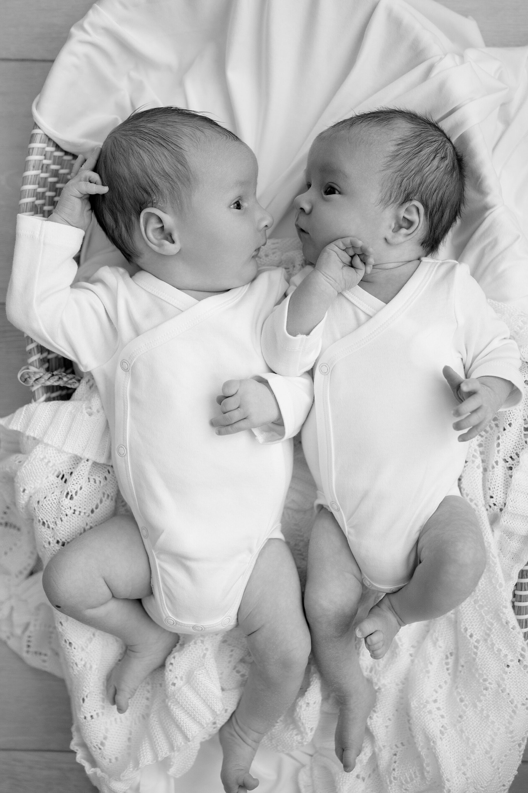 Baby-led newborn photography in studio by Frisco TX newborn photographer