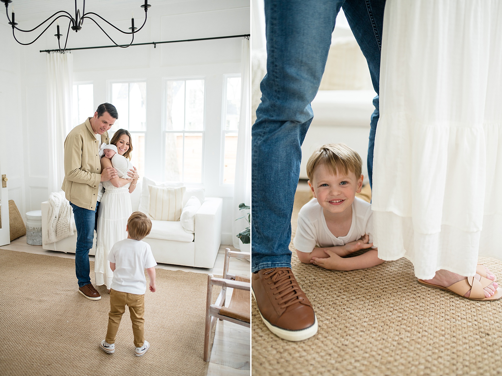 candid family photos from Beverly-Harris House Newborn Session