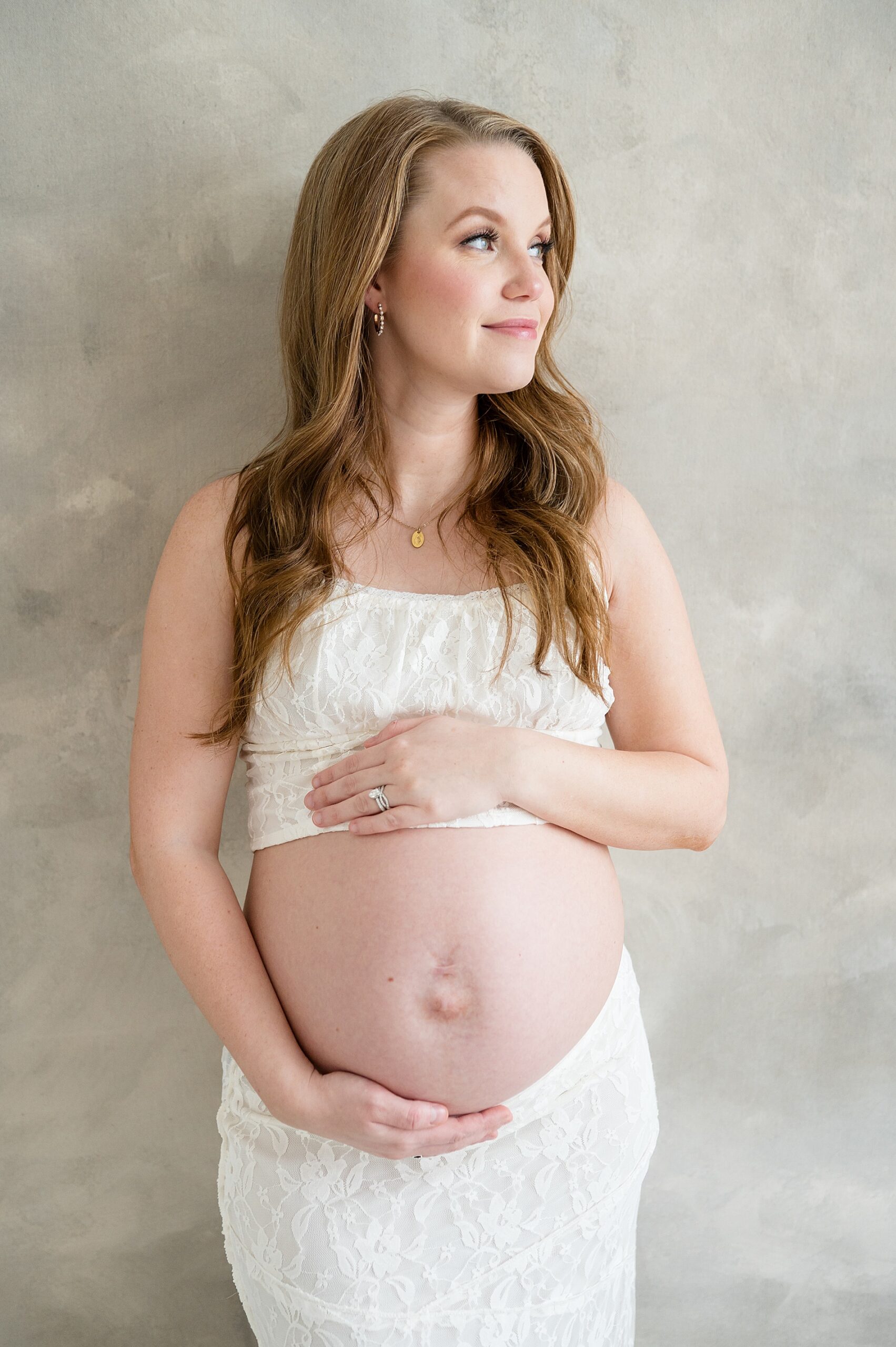 Intimate Studio Maternity Session by Dallas Motherhood photographer 