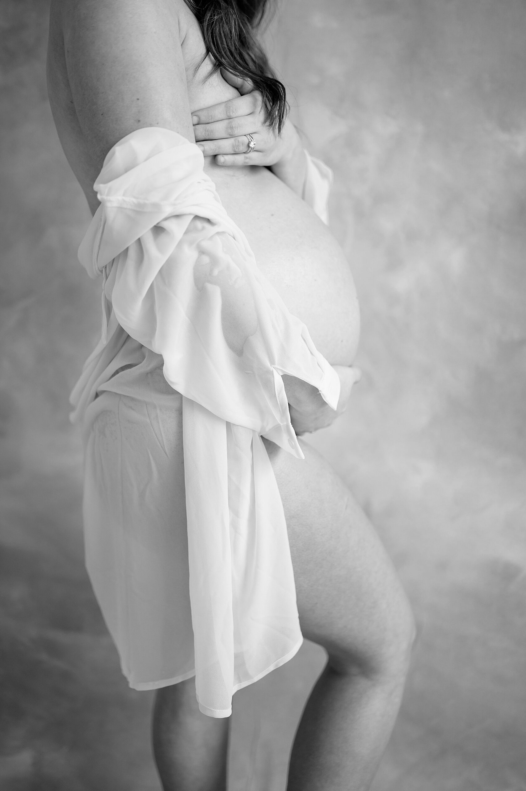 Intimate Studio Maternity Session by Dallas Motherhood photographer