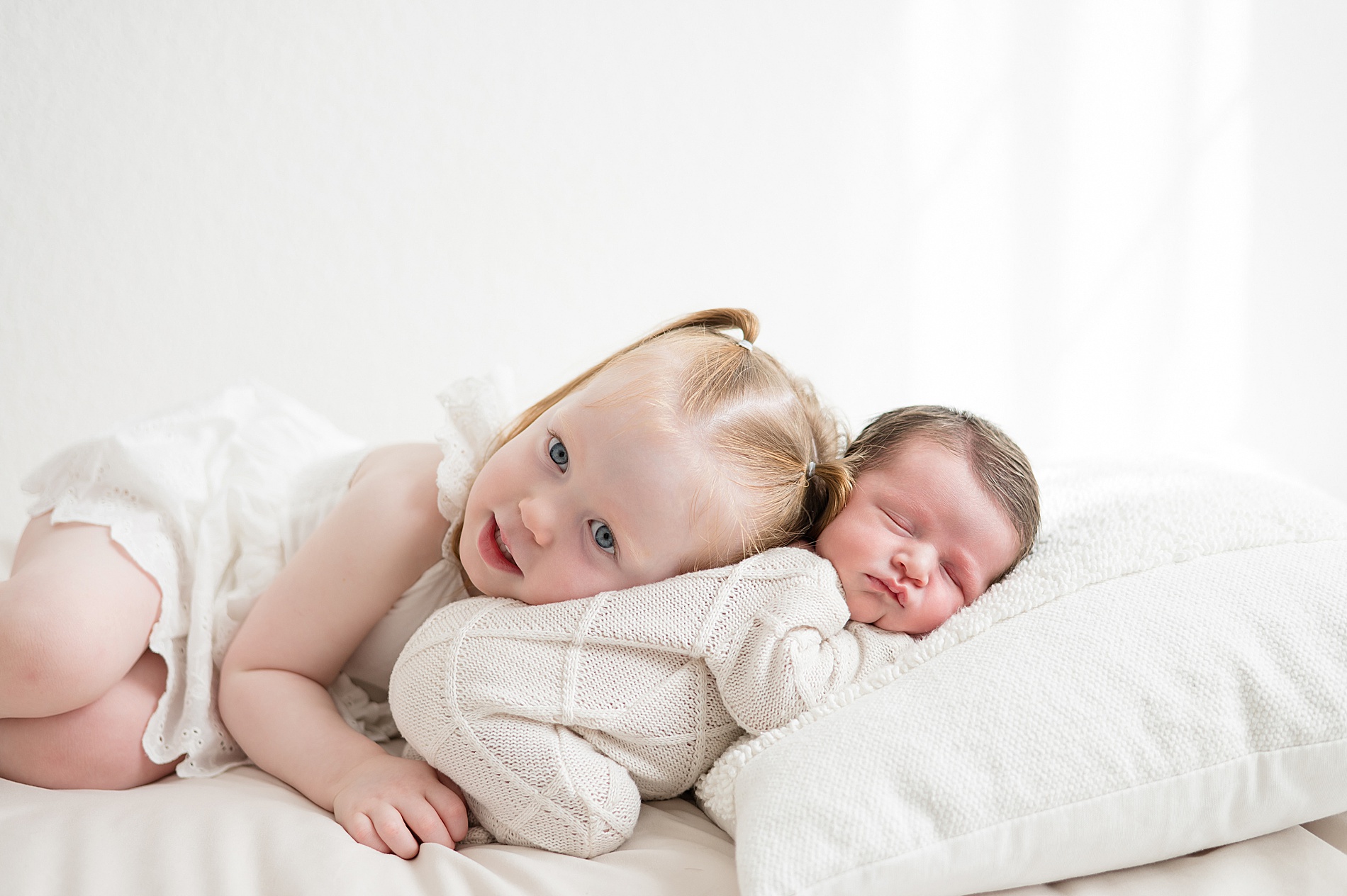 big sister with newborn boy