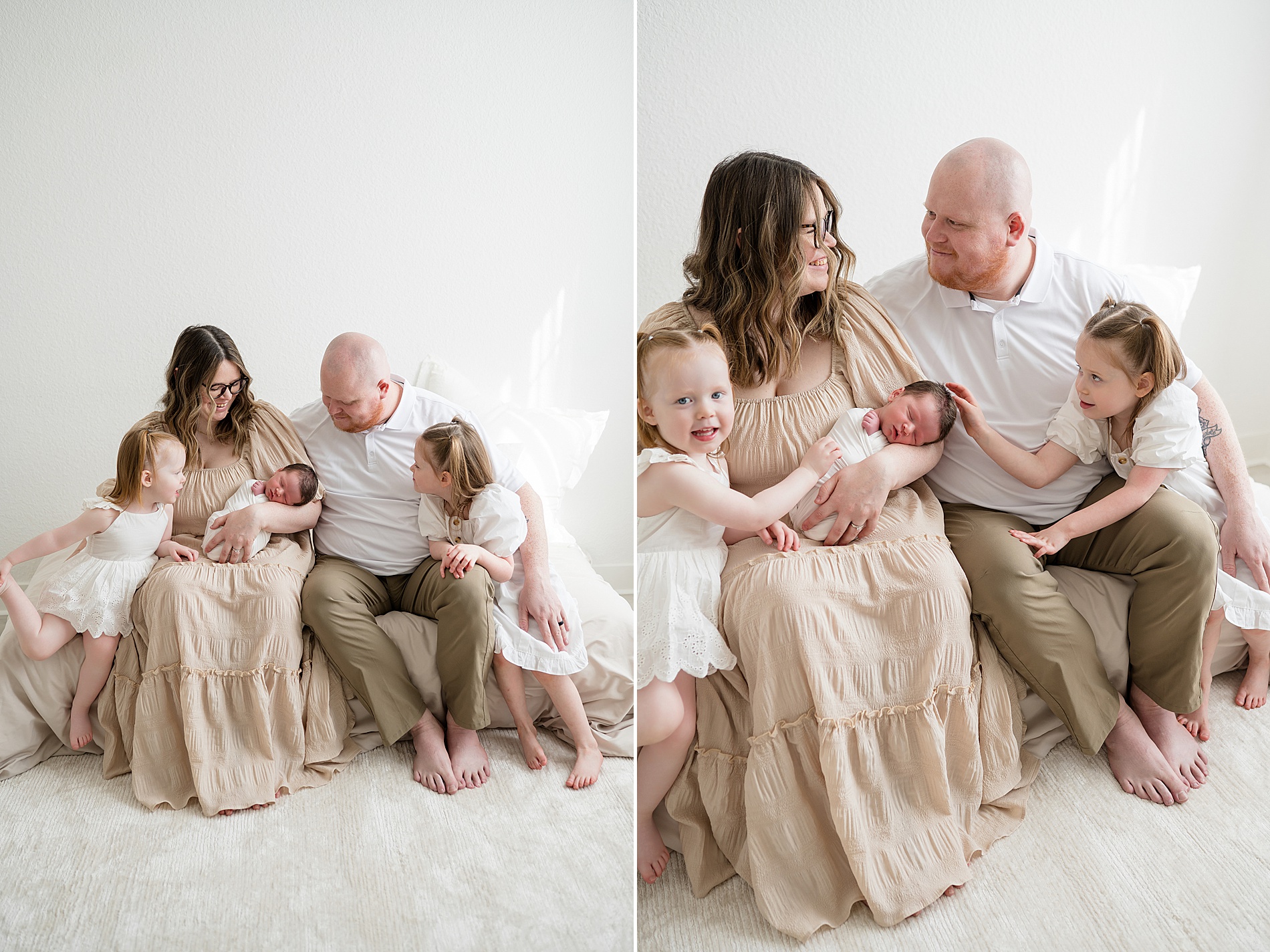family of five during studio session in Dallas