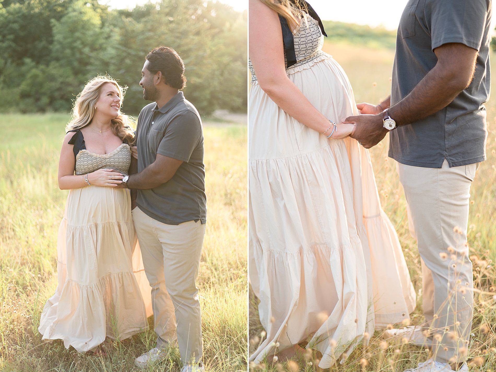 Golden Hour Maternity Session by  Dallas Maternity Photographer 