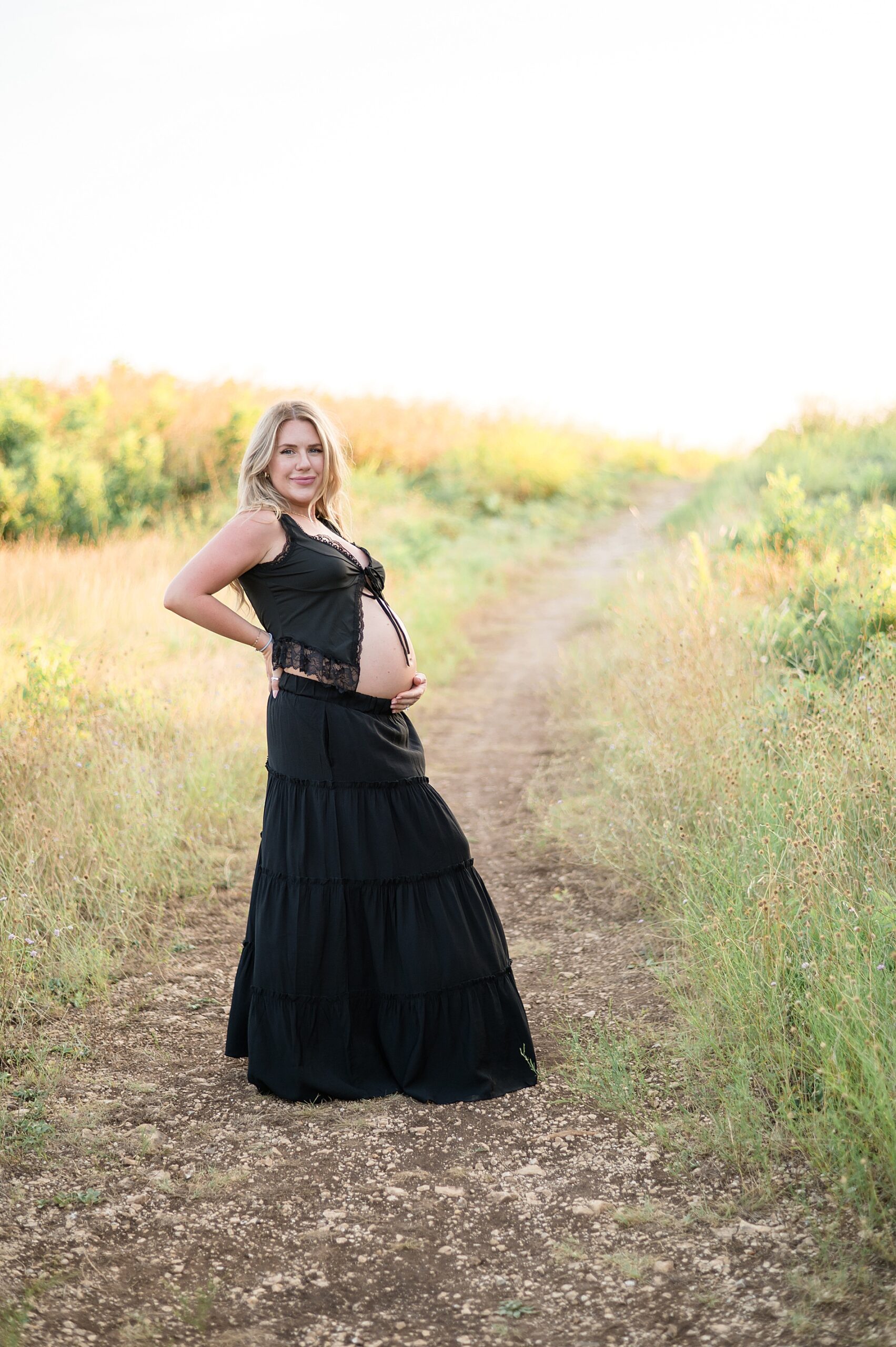 Golden Hour Maternity Session by  Dallas Maternity Photographer 