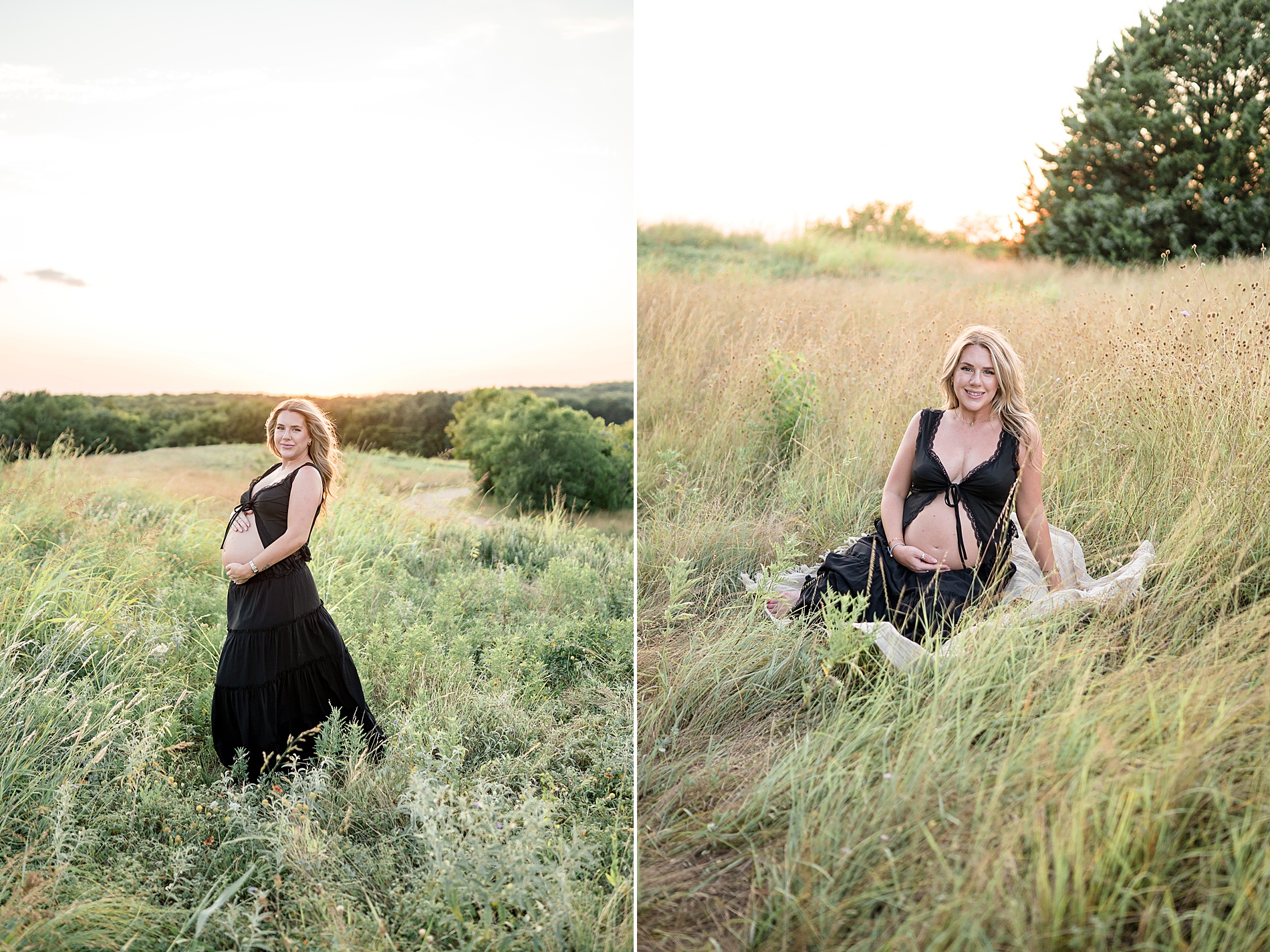 Golden Hour Maternity Session by Dallas Maternity Photographer 