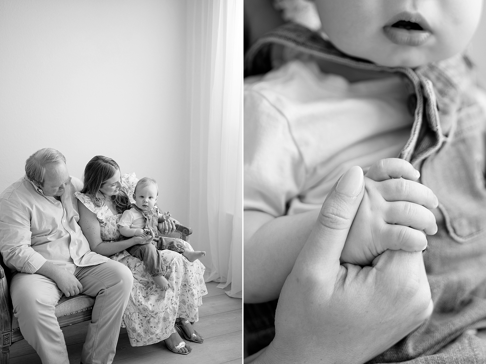 Timeless family portraits from 1 year milestone session in Little Elm TX