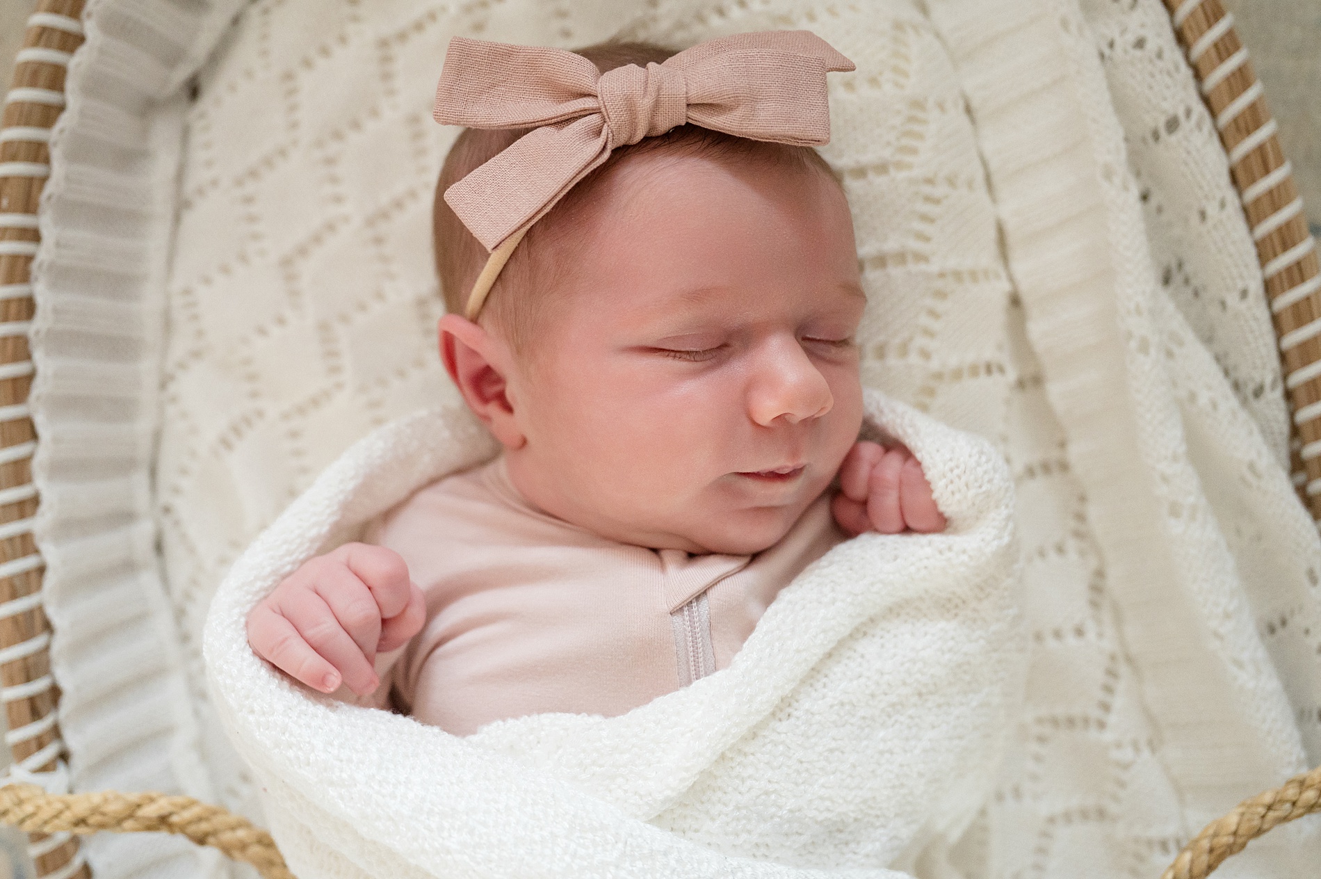 newborn girl portraits from in-home lifestyle session